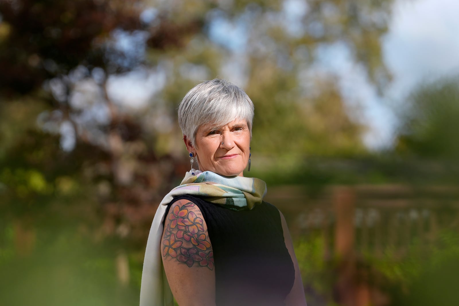 Marie Dageville poses for a portrait in San Carlos, Calif., Thursday, Nov. 14, 2024. (AP Photo/Jeff Chiu)