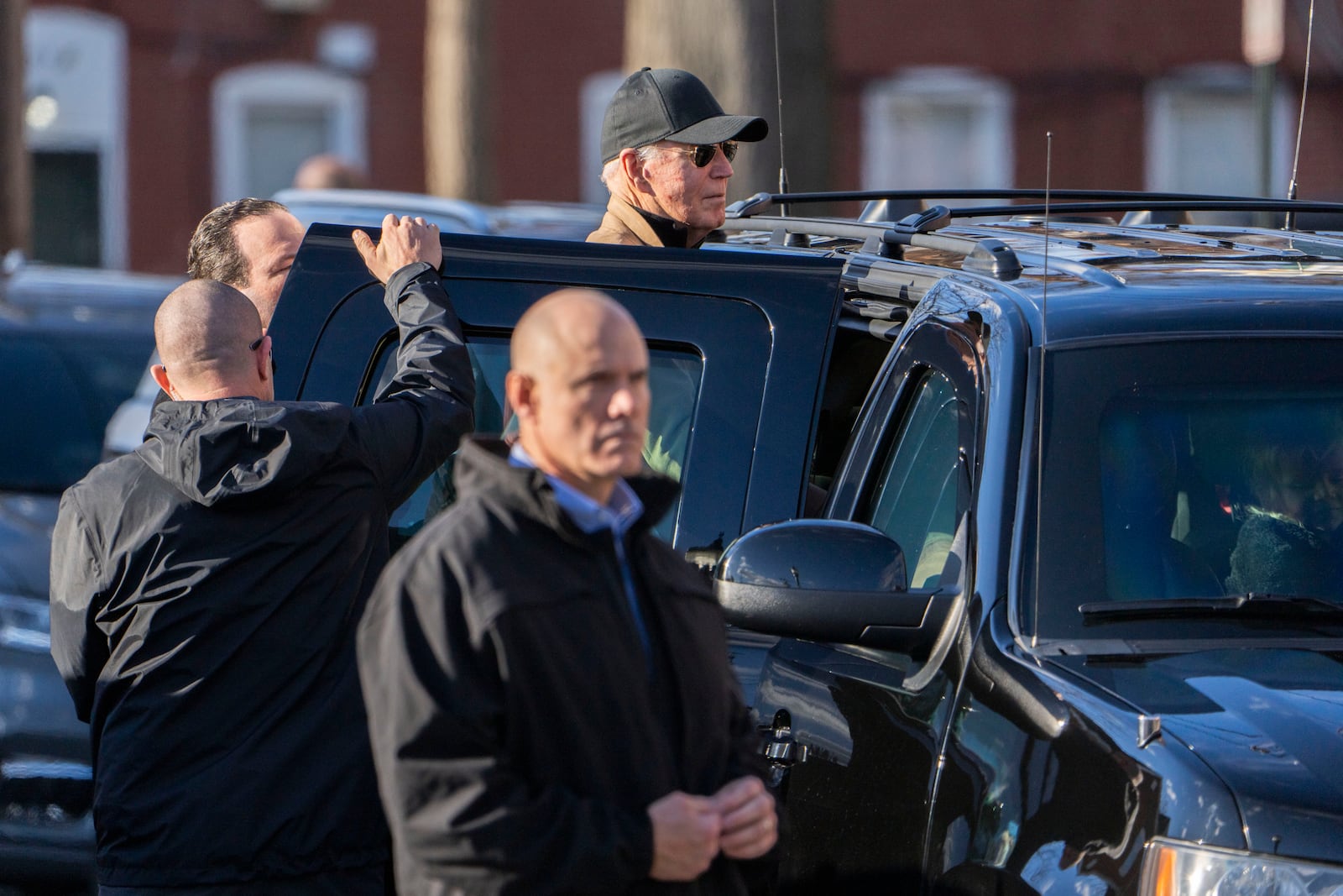 FILE - Surrounded by Secret Service agents, President Joe Biden steps into a vehicle in Wilmington, Del., Monday, Dec. 18, 2023. (AP Photo/Manuel Balce Ceneta, File)