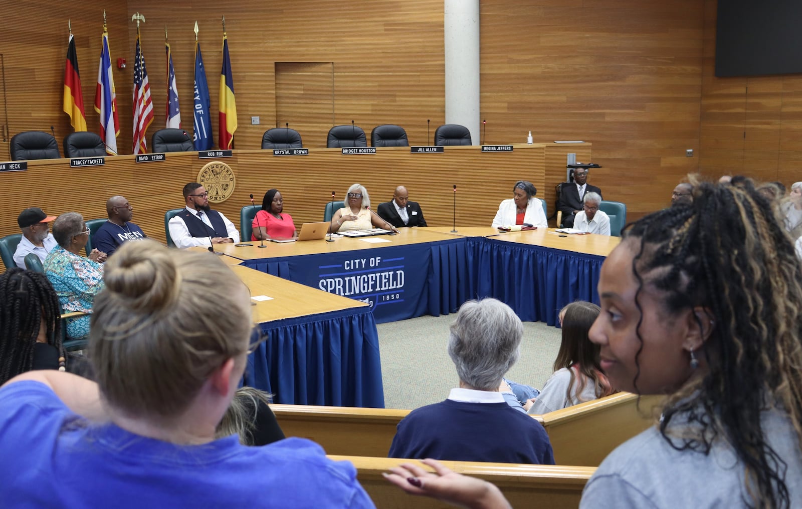 The NAACP hosted its second forum on discrimination against Haitian immigrants in Springfield Thursday, Aug. 29, 2024 at the Springfield City Hall Forum. JESSICA OROZCO/STAFF