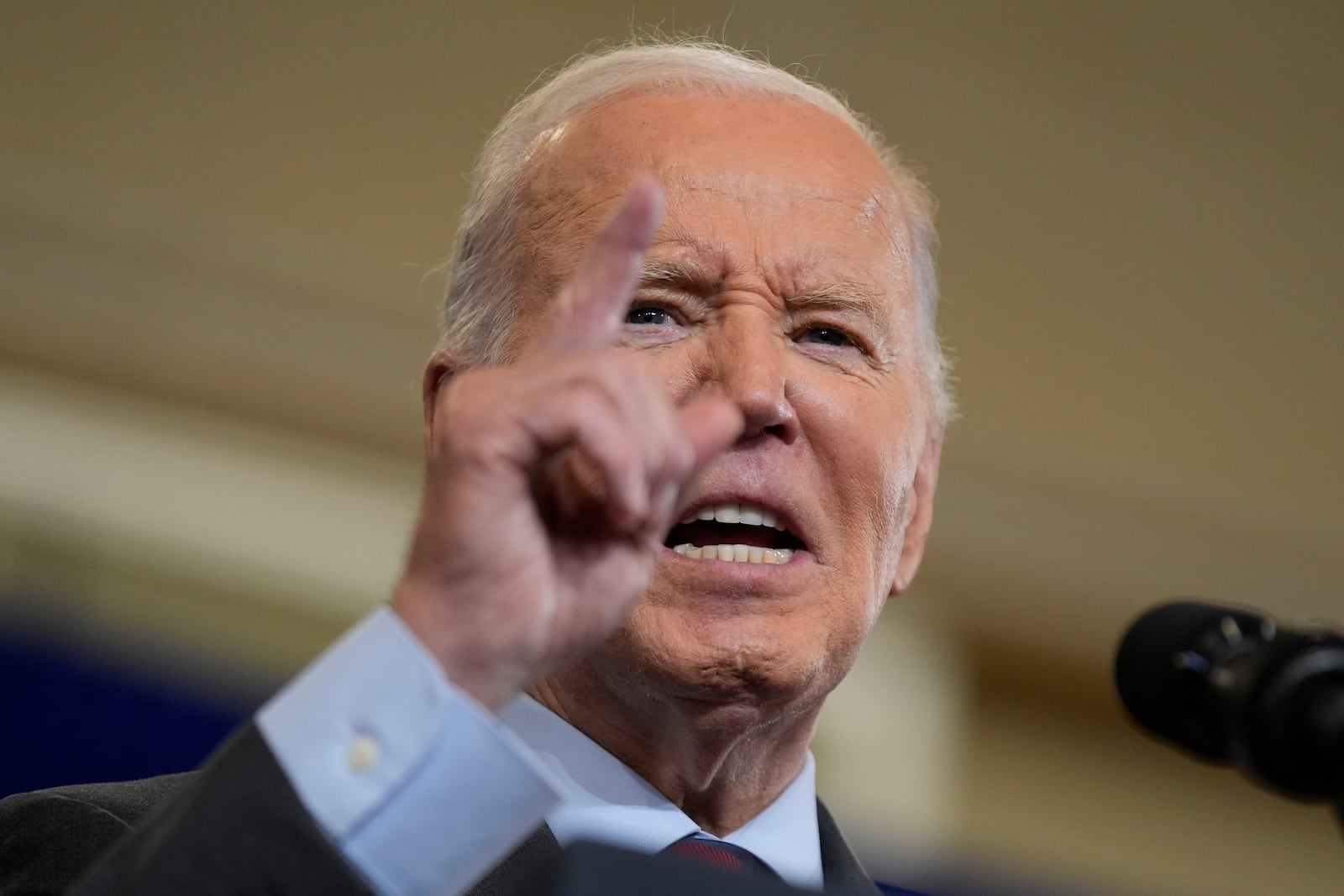 President Joe Biden delivers remarks on lowering the cost of prescription drugs, at NHTI Concord Community College, Tuesday, Oct. 22, 2024, in Concord, N.H. (AP Photo/Manuel Balce Ceneta)