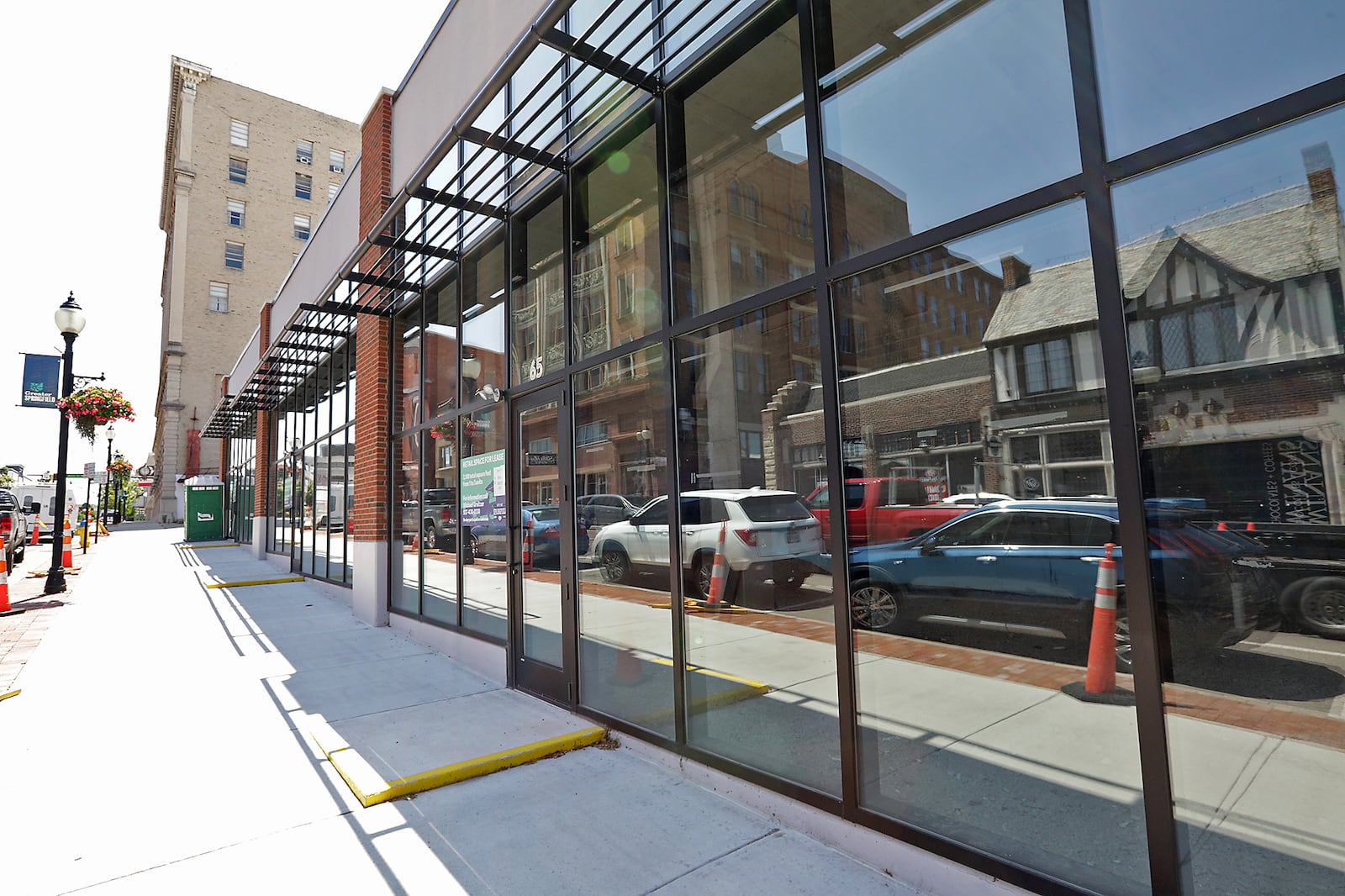 The City of Springfield is in talks with a local entrepreneur to occupy two of the retail spaces in the city parking garage along Fountain Avenue. BILL LACKEY/STAFF