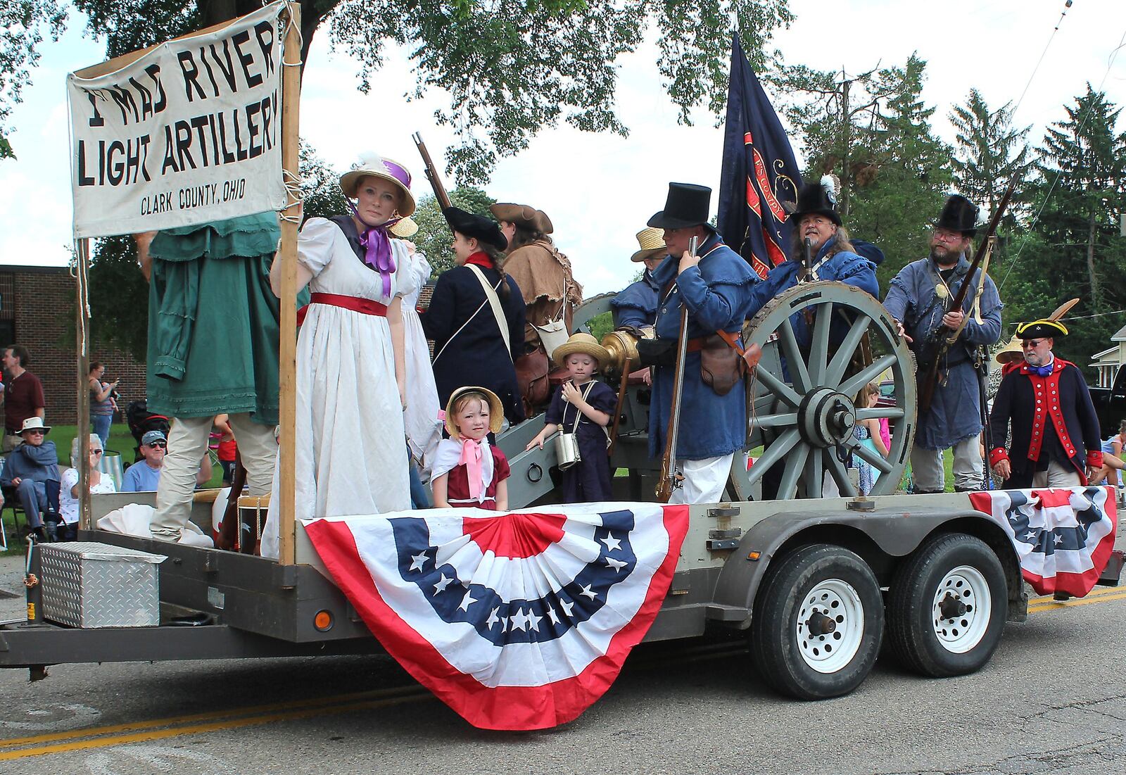 Enon’s Independence Day celebrations include fireworks Wednesday evening and a parade on Thursday that will include the First Mad River Light artillery. JEFF GUERINI/STAFF