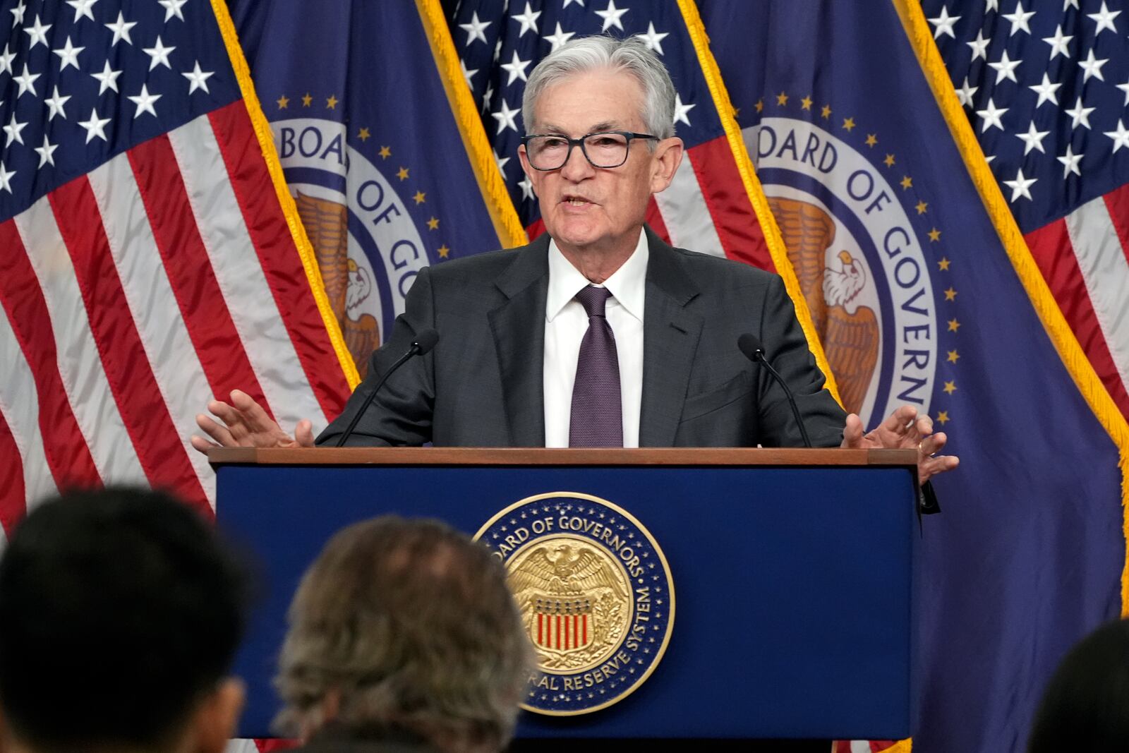 Federal Reserve Chairman Jerome Powell speaks during a news conference after the Federal Open Market Committee meeting, Wednesday, Jan. 29, 2025, at the Federal Reserve in Washington. (AP Photo/Jacquelyn Martin)