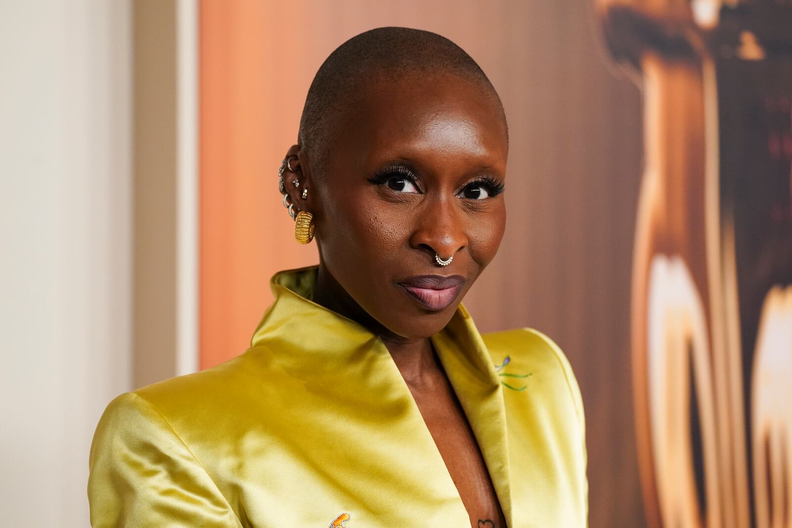 Cynthia Erivo arrives at the Oscars Nominees Dinner on Tuesday, Feb. 25, 2025, at the Academy Museum of Motion Pictures in Los Angeles. (Photo by Jordan Strauss/Invision/AP)