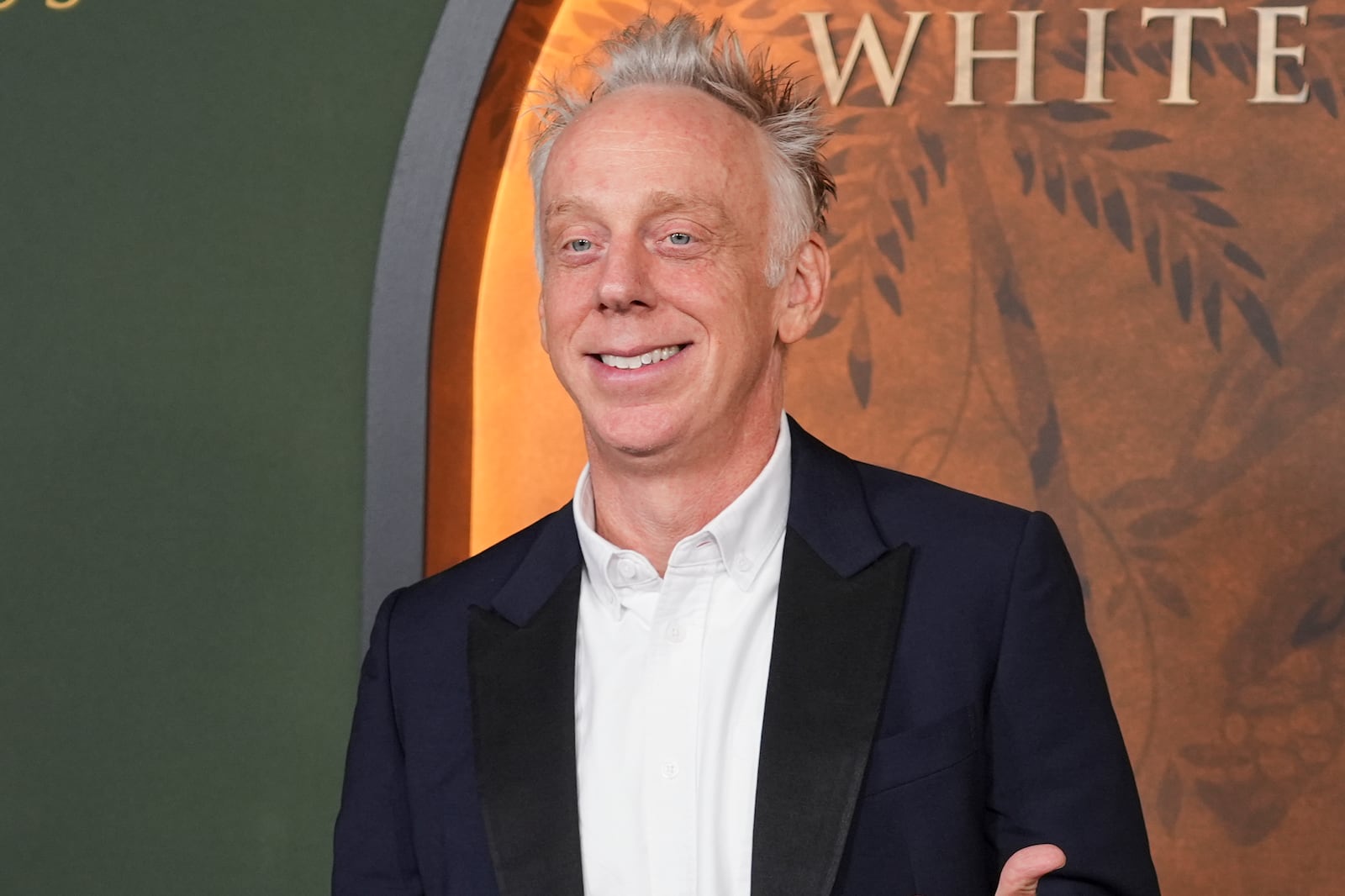 Mike White arrives at the season three premiere of "The White Lotus" on Monday, Feb. 10, 2025, at Paramount Theater in Los Angeles. (AP Photo/Chris Pizzello)