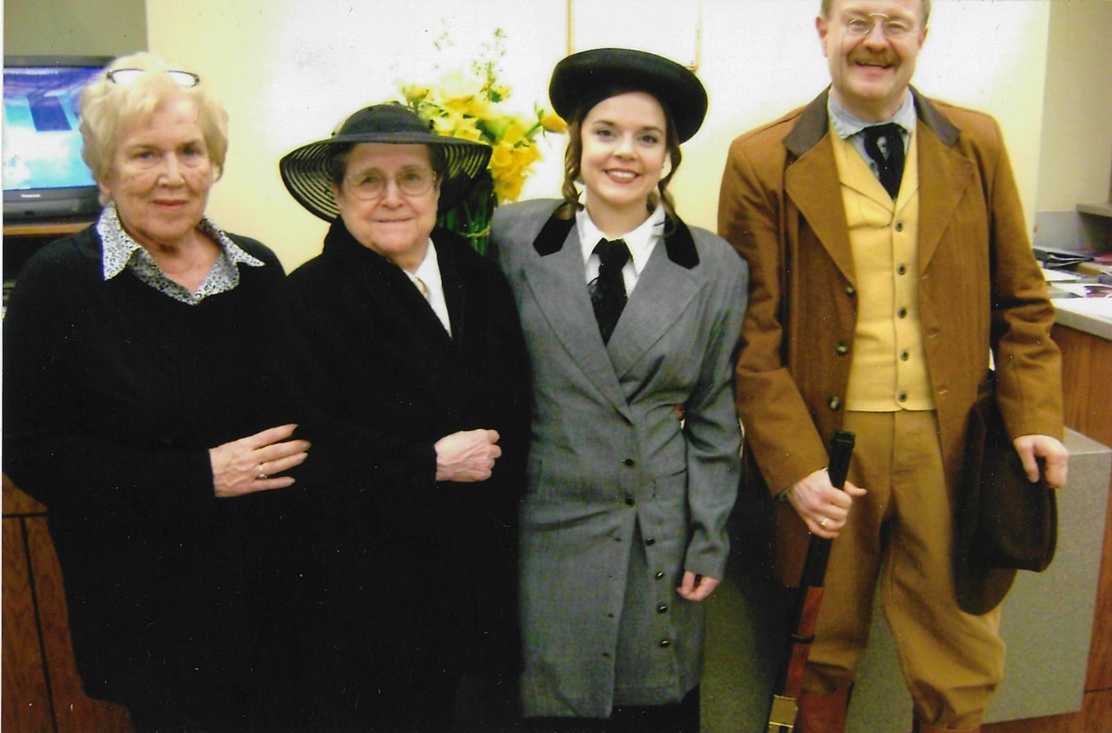 Ardath Dellapina, longtime Springfield teacher and volunteer who passed away Feb. 7, with Night at the Museum characters at the Clark County Historical Society. Contributed