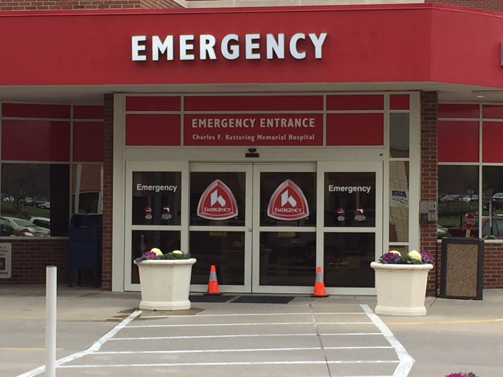 Hospital emergency room entrance. Staff photo