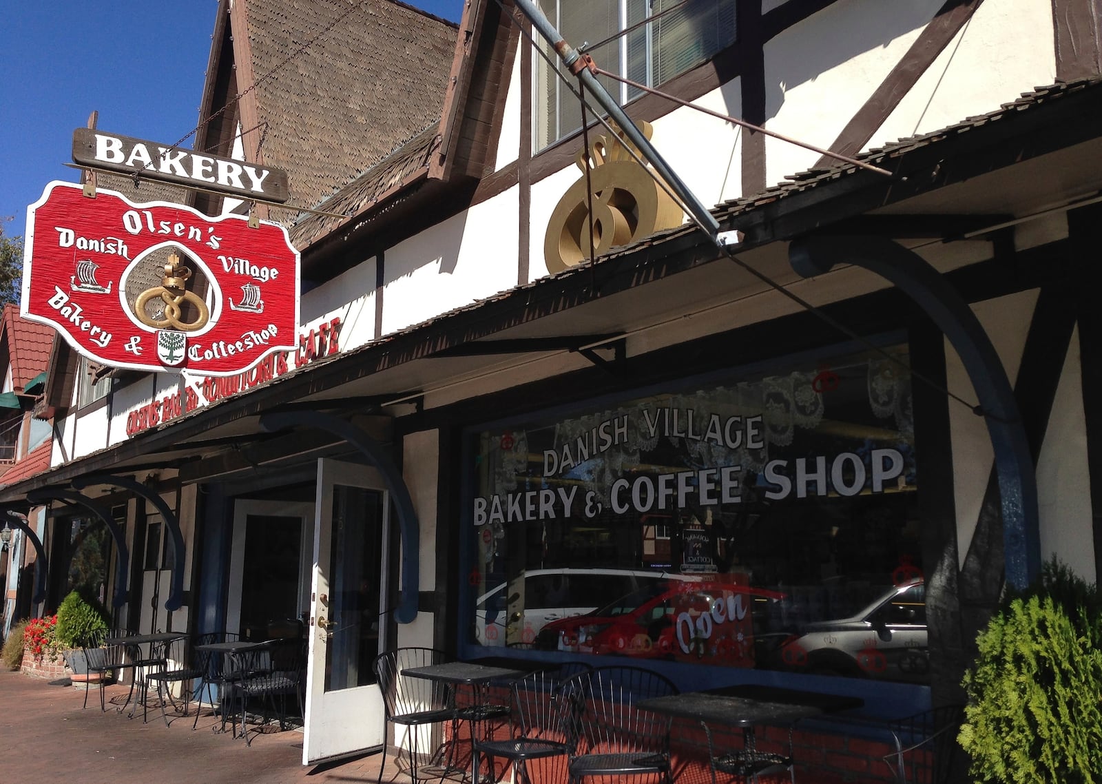 FILE - Olsen's Danish Village Bakery and Coffee Shop in Solvang, Calif, Oct. 1, 2014. (AP Photo/Solvej Schou, file)