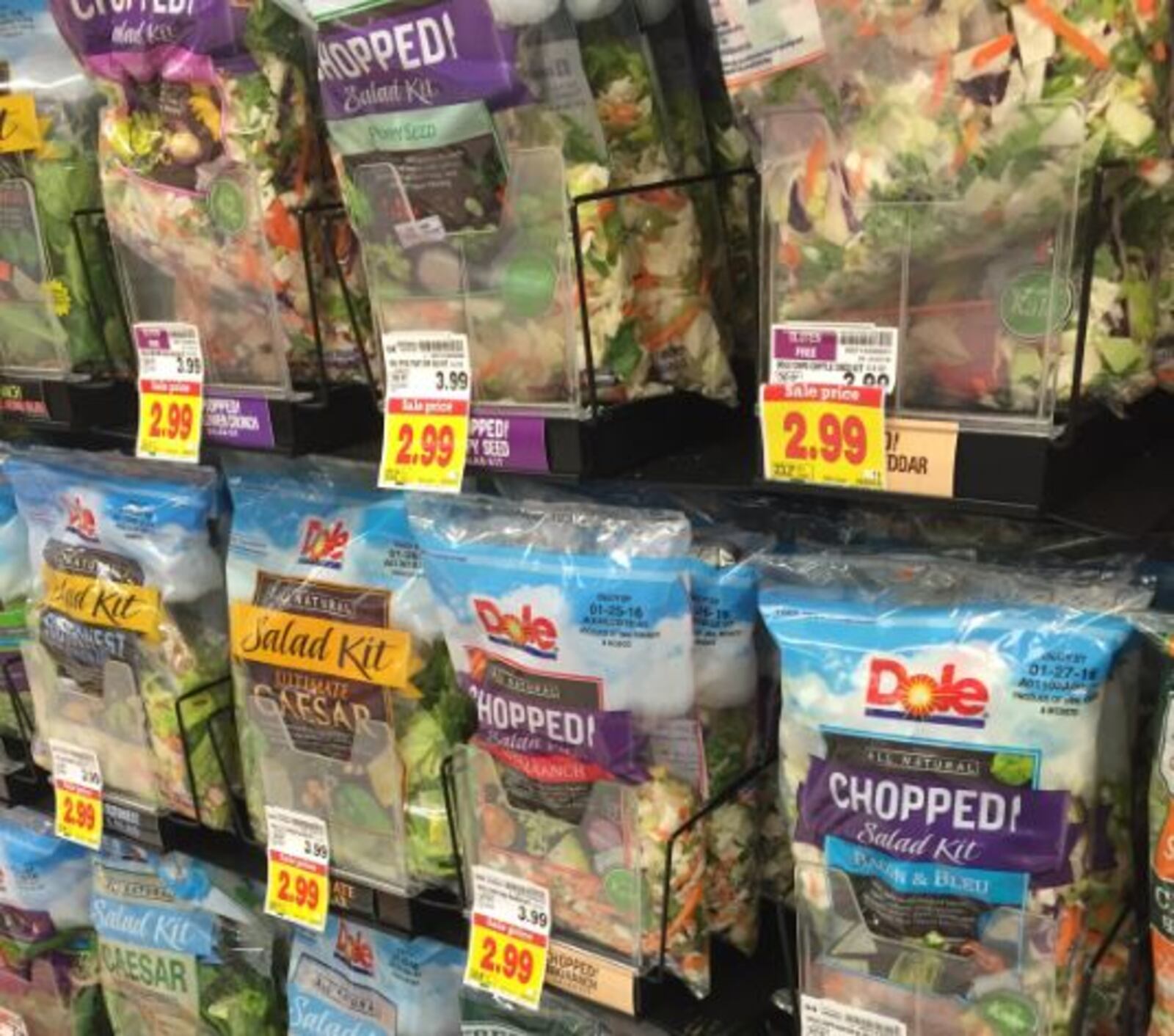 A large food company with a production facility in Springfield has recalled its packaged salads due to those products presenting a possible health risk related to listeria.. KATIE WEDELL / STAFF