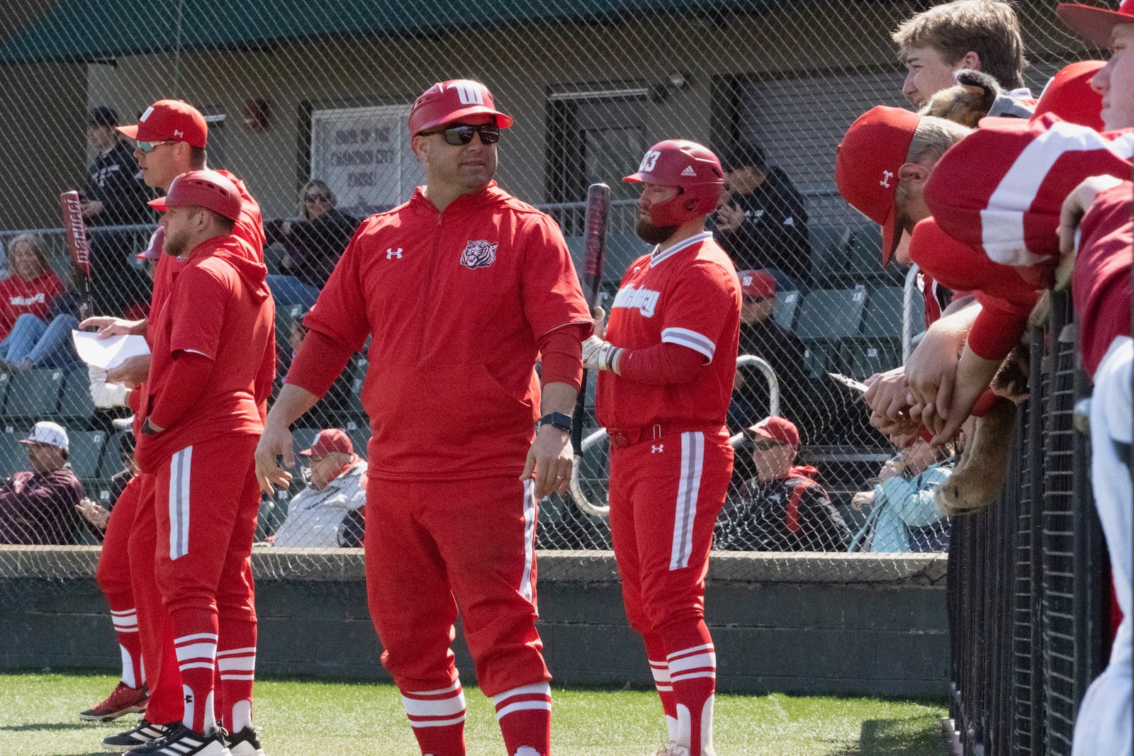 Wittenberg's Brian McGee coaches during a game at Carleton Davidson Stadium in Springfield in 2022. Photo courtesy of Wittenberg