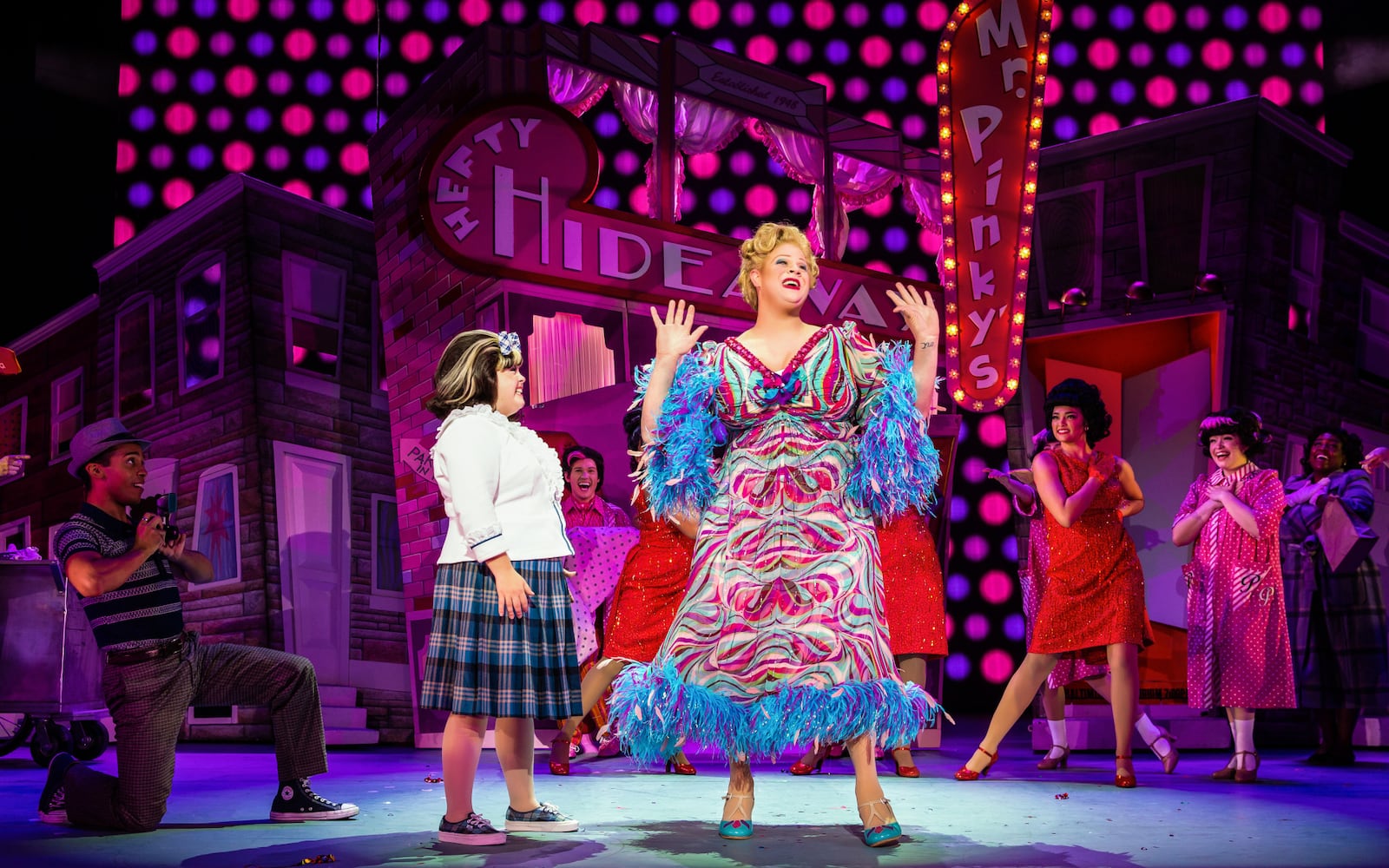 Niki Metcalf (left) as Tracy Turnblad and Andrew Levitt as Edna Turnblad in the national tour of "Hairspray."