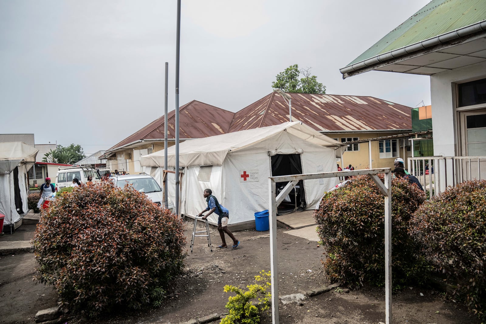 People wounded in the fighting between M23 rebels and Congolese armed forces are treated in the Cbeca Ndosho hospital in Goma, Democratic Republic of the Congo, Thursday, Jan. 23, 2025. (AP Photo/Moses Sawasawa)