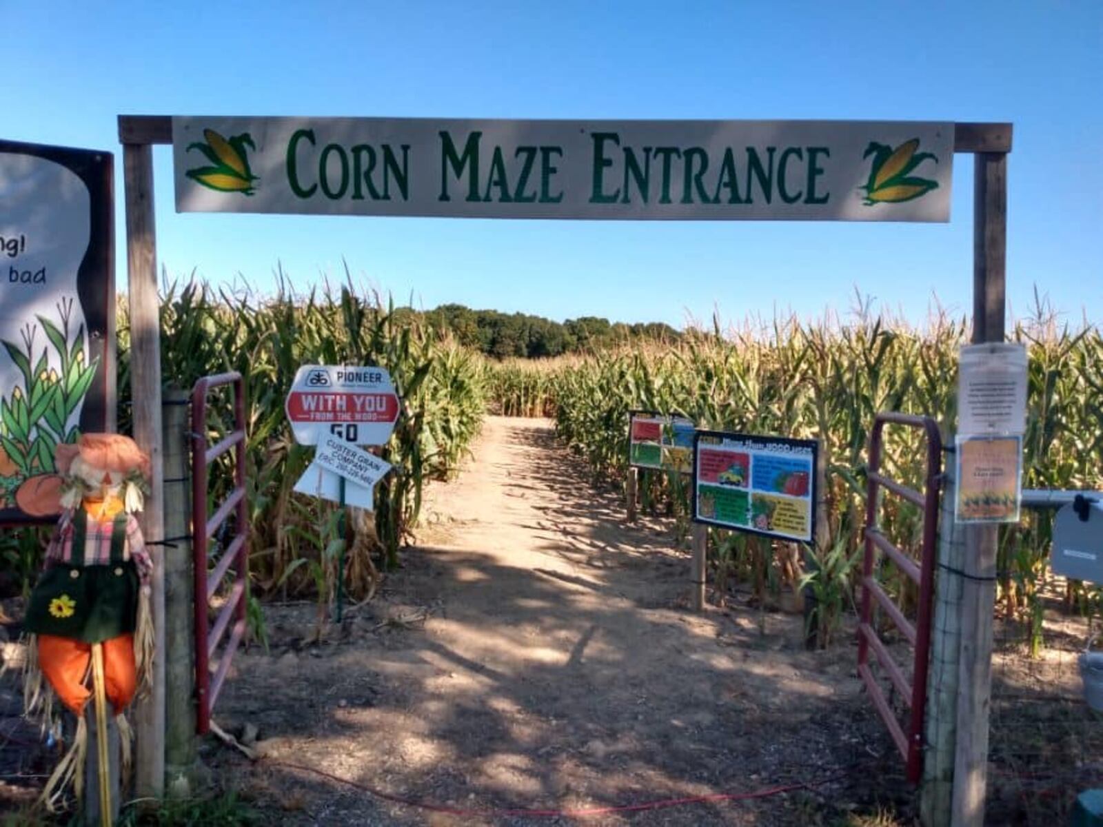 The entrance to the Star Wars-themed corn maze at Amazing Fall Fun Corn Maze and Pumpkin Patch, located in Waterloo, Indiana.