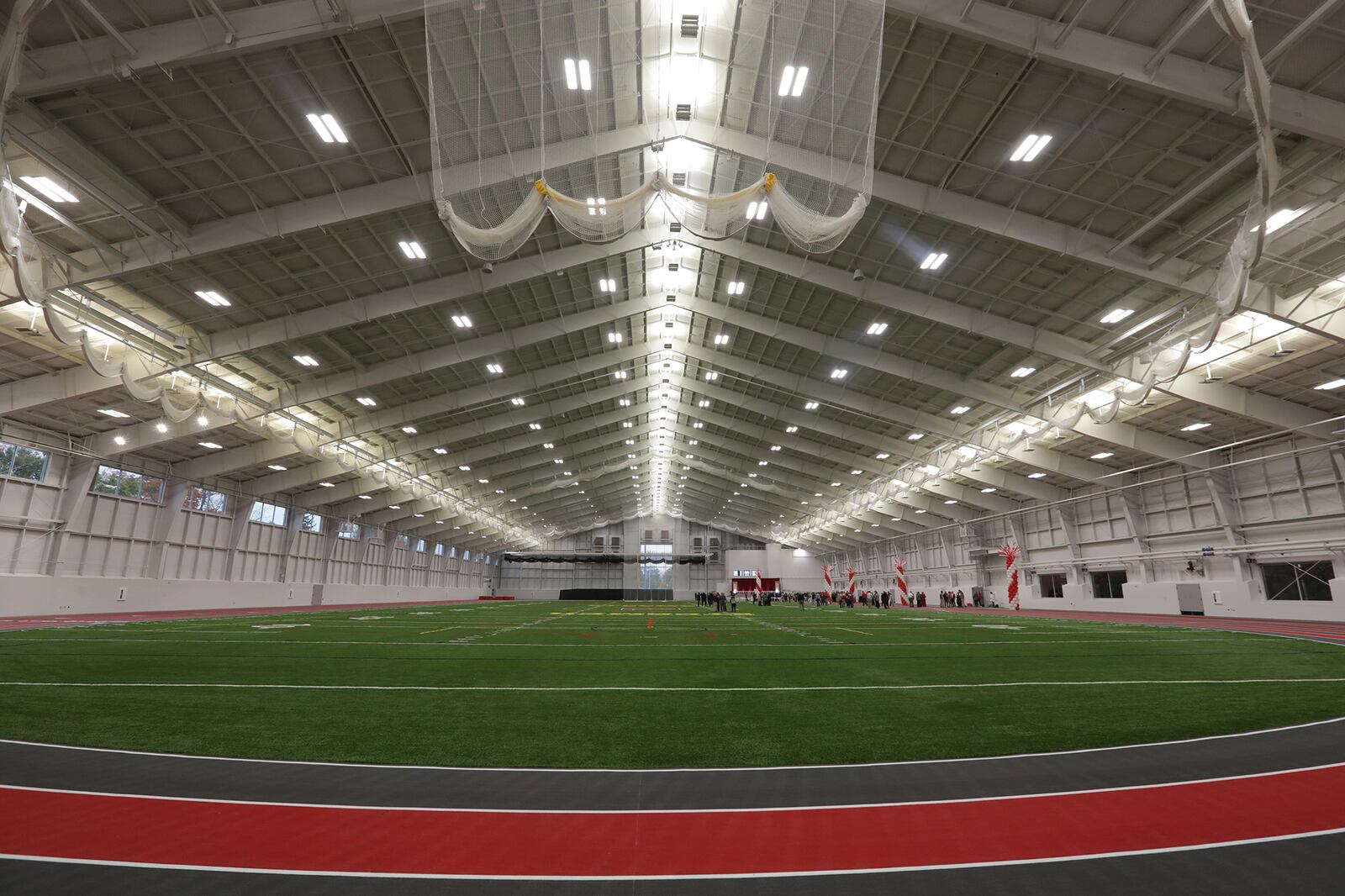 Wittenberg University held a grand opening ceremony and open house for its new Health, Wellness & Athletic Complex called "The Steemer" Friday evening. The new $40 million facility features an indoor athletic field, running track and strength training center. BILL LACKEY/STAFF