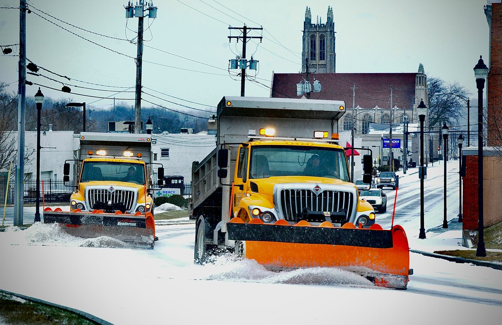 City of Springfield snow plows taking care of North St., Thursday morning February 3, 2022.