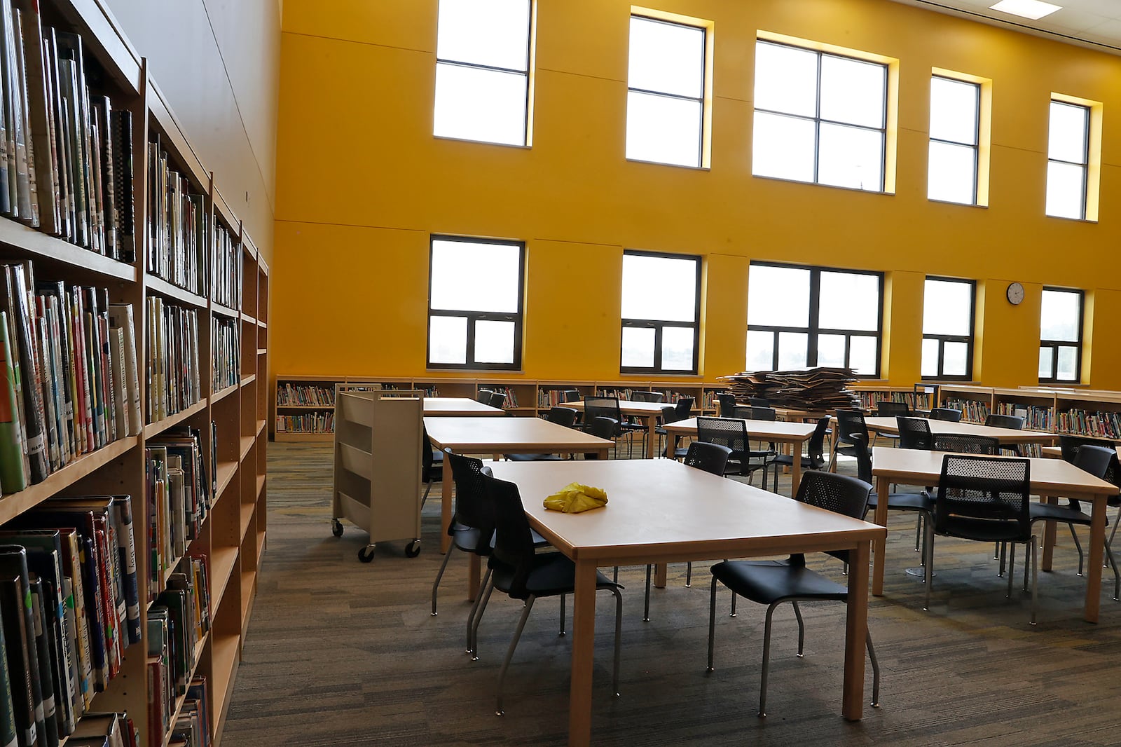 Construction of the new Kenton Ridge School is complete and teachers and staff are moving in as they prepare for the start of the new school year in a new building. BILL LACKEY/STAFF