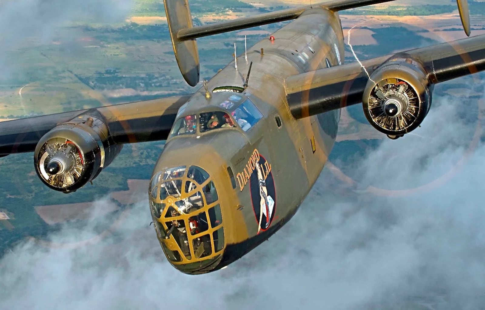 The AirPower History Tour will soon bring World War II aircrafts to the Springfield-Beckley Municipal Airport next week, including the B-24 Liberator “DIAMOND LIL”. Contributed/Commemorative Air Force