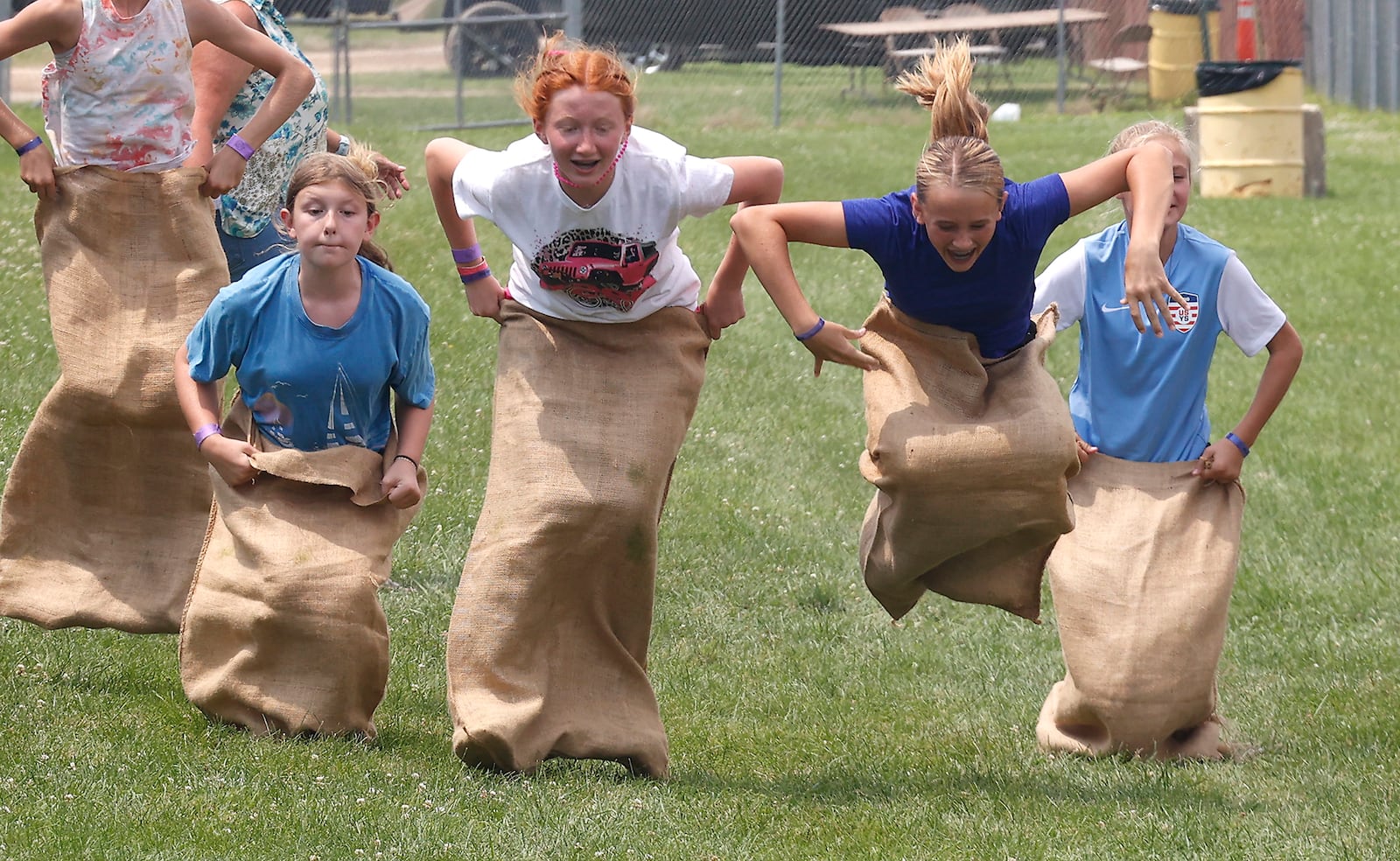 Young people have fun during the Exchange Club's 75th Kid's Day Game at the Clark County Fair Wednesday, July 24, 2024. BILL LACKEY/STAFF