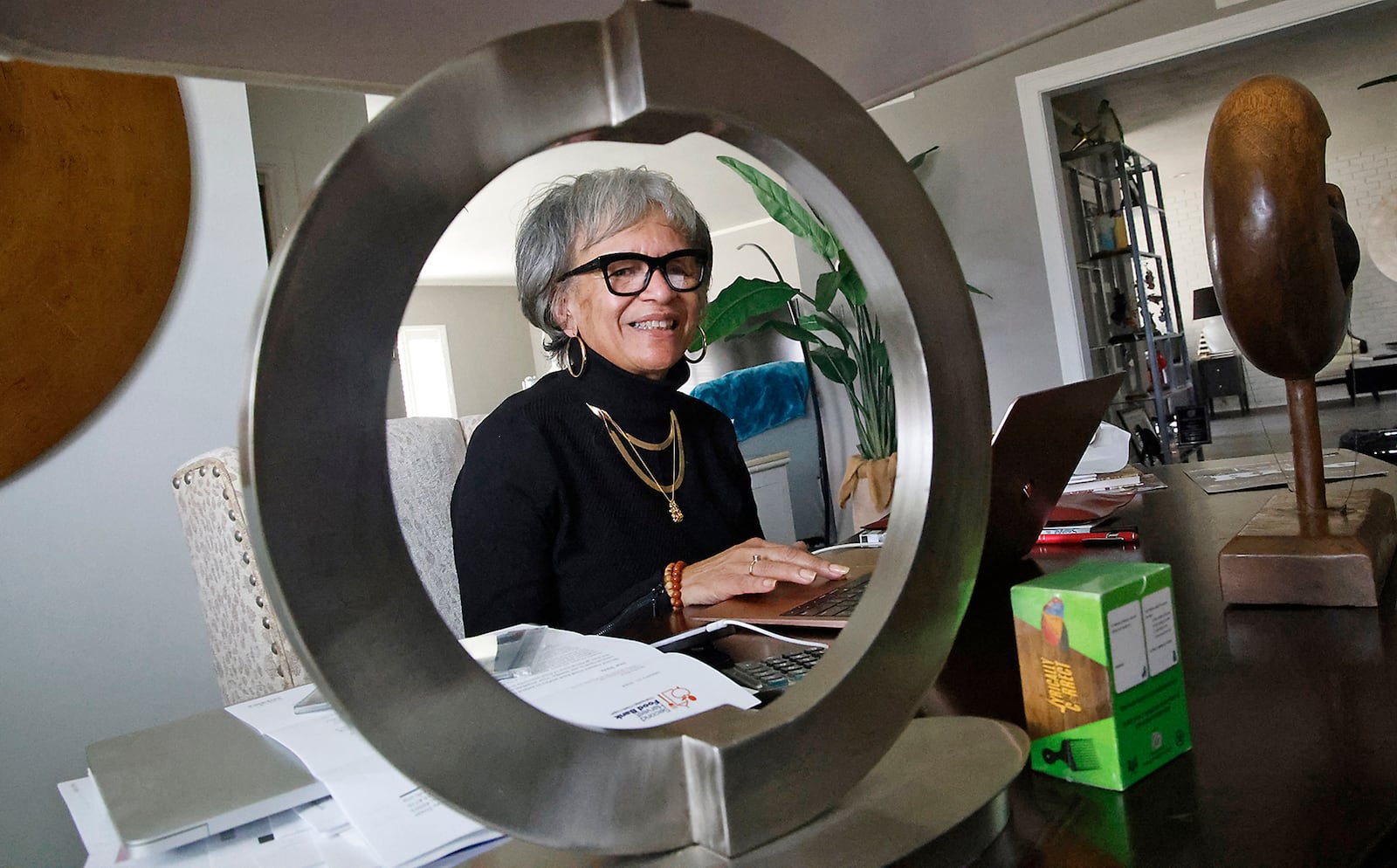 Sheila Henry, the Clark County Municipal Court Clerk, in her home office Thursday, Feb. 1, 2024. BILL LACKEY/STAFF