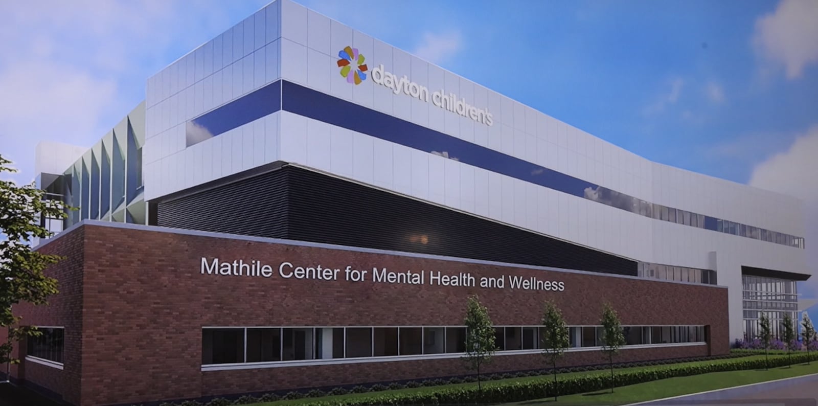 This is an artist  rendering of the new Mathile Center for Mental Health and Wellness at Dayton Children's Hospital. JIM NOELKER/STAFF