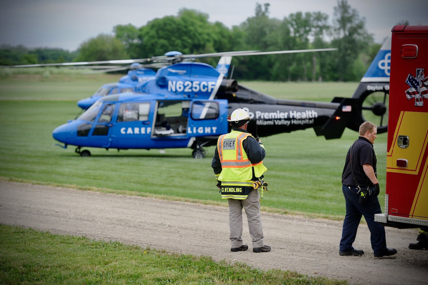 PHOTOS: Head-on crash sends two to hospital in Clark County