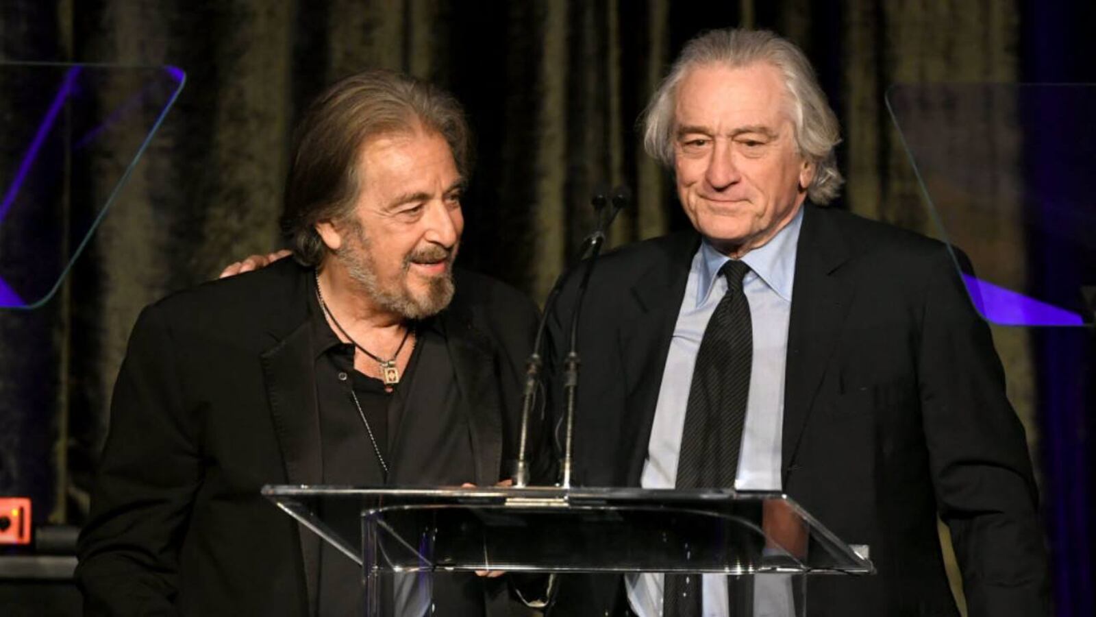 Robert De Niro, right, honored fellow actor Al Pacino on Sunday night.