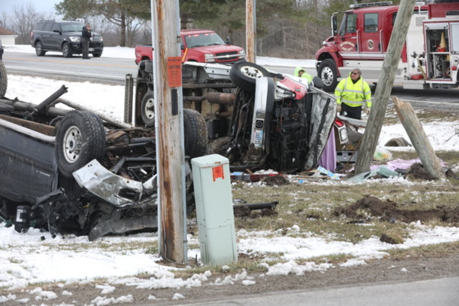 At least one died in Champaign County crash involving an ambulance on Wednesday. Bill Lackey/Staff