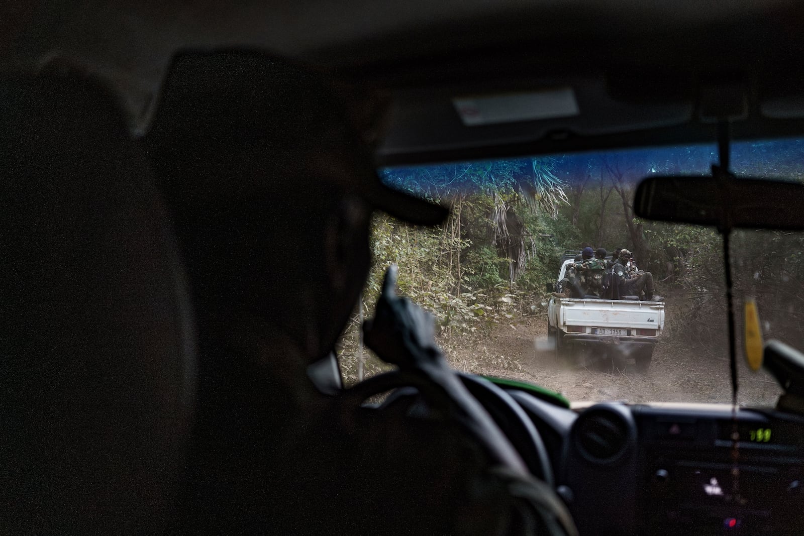 Members of the Lion Intervention Brigade conduct a patrol at Niokolo Koba National Park, Senegal on Tuesday, Jan. 14, 2025. (AP Photo/Annika Hammerschlag)