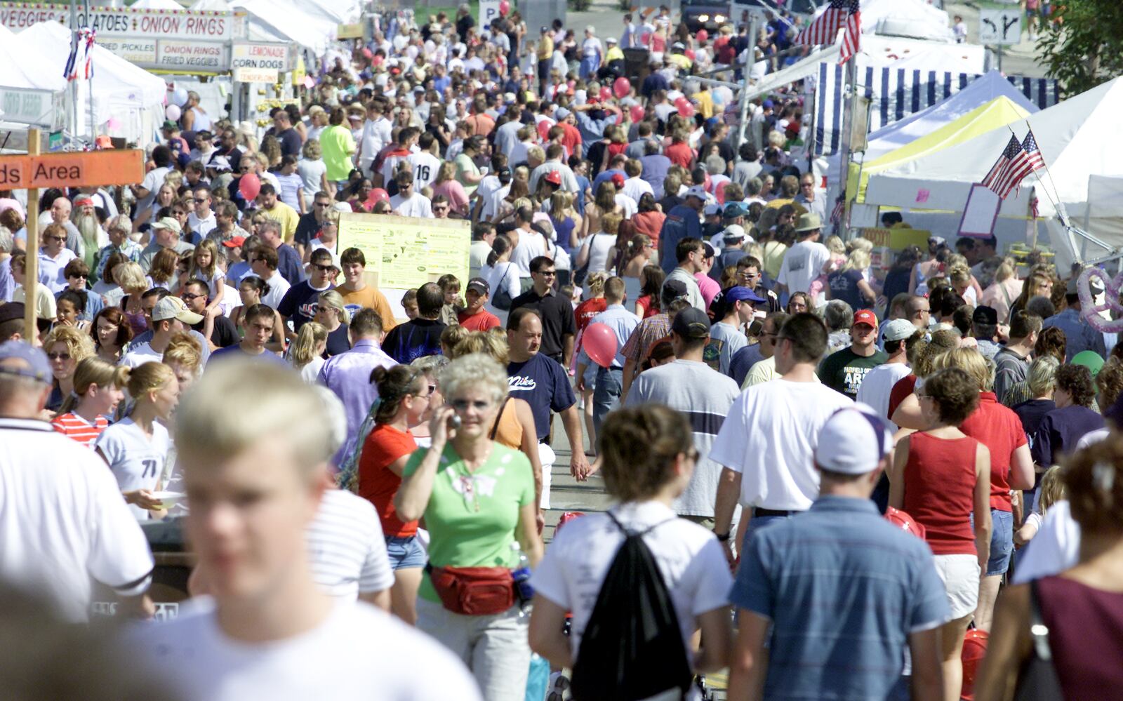 Archive photo of crowd at Beavercreek Popcorn Festival. (Contributed photo by Judith Wolert-Maldonado)