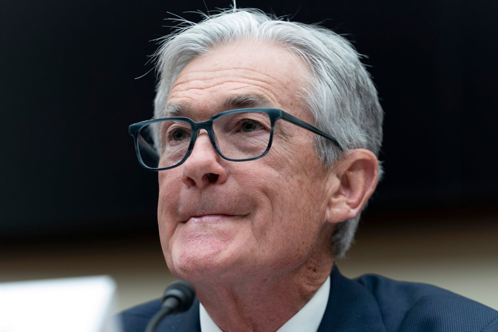 Federal Reserve Board Chairman Jerome Powell testifies before the House Financial Services Committee during a hearing on the Semi-Annual Monetary Policy Report, on Capitol Hill in Washington, Wednesday, Feb. 12, 2025. (AP Photo/Jose Luis Magana)