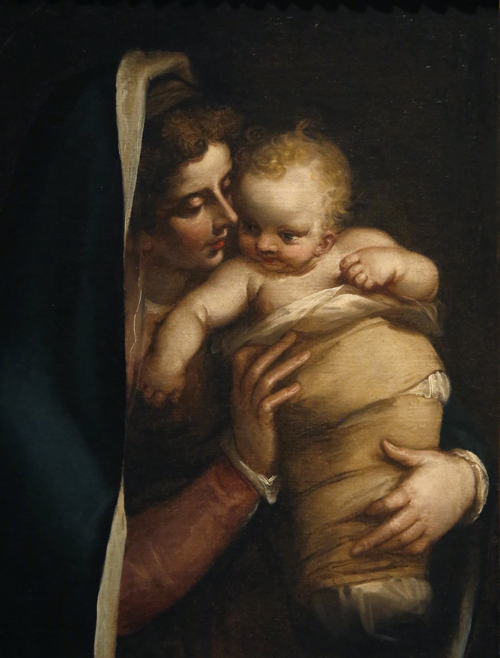 Madonna and Child by Luca Cambiaso. The image of the Virgin Mary with her son, the Christ Child, is the most common in all of Christian Art according to the Dayton Art Institute. “…paintings such as this one emphasized the warmth and tenderness between the Virgin Mary and her son.” LISA POWELL / STAFF