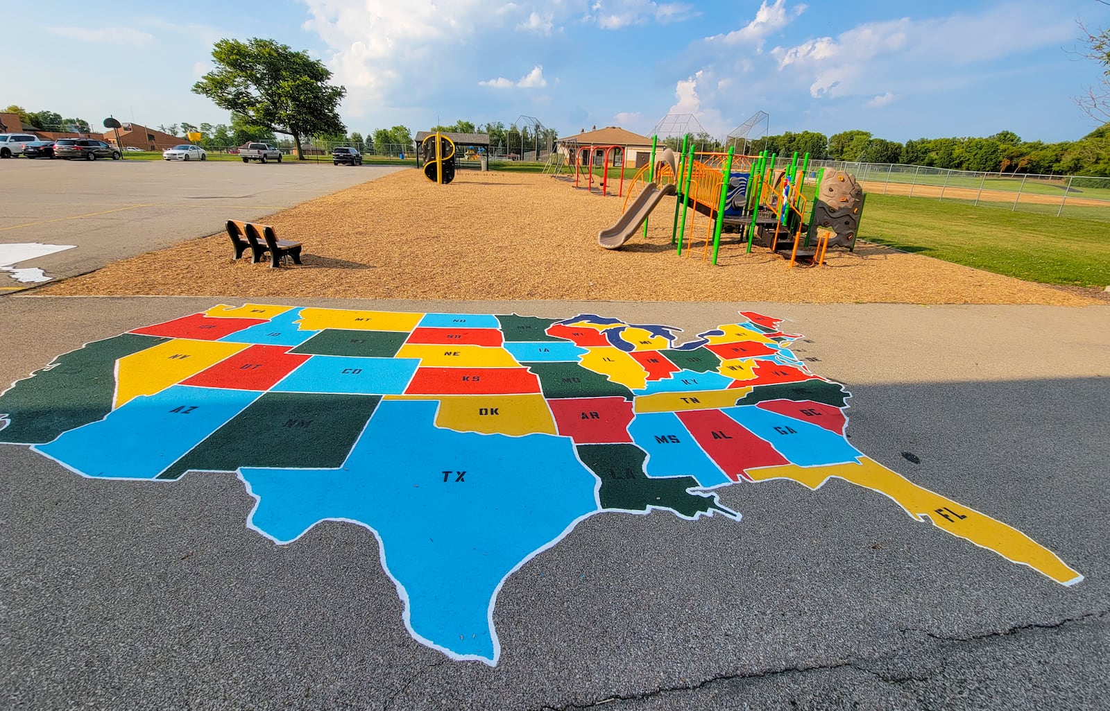 Fairfield student Vincent Ariss sought a meaningful project to achieve the Eagle Scout rank in his scouting program. The senior at Butler Tech wanted to leave a lasting impression at the elementary school where his education began. Ariss painted a replica of a map of the United States on the blacktop portion of the Fairfield North Elementary playground. The colorful map now serves as a continual geography lesson that students can incorporate into their recess play. "I wanted to help all the students who had trouble learning and memorizing all these states," he said. CONTRIBUTED