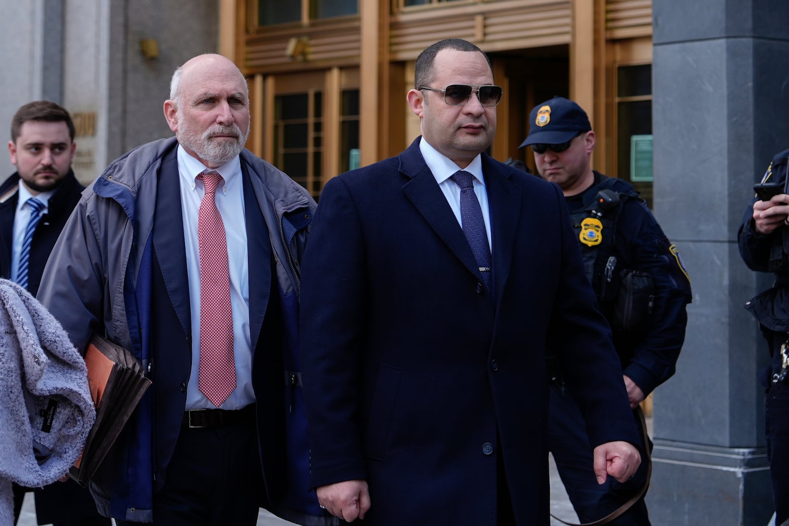 Wael Hana departs Manhattan federal court after his sentencing on a bribery conviction, Wednesday, Jan. 29, 2025, in New York. (AP Photo/Julia Demaree Nikhinson)