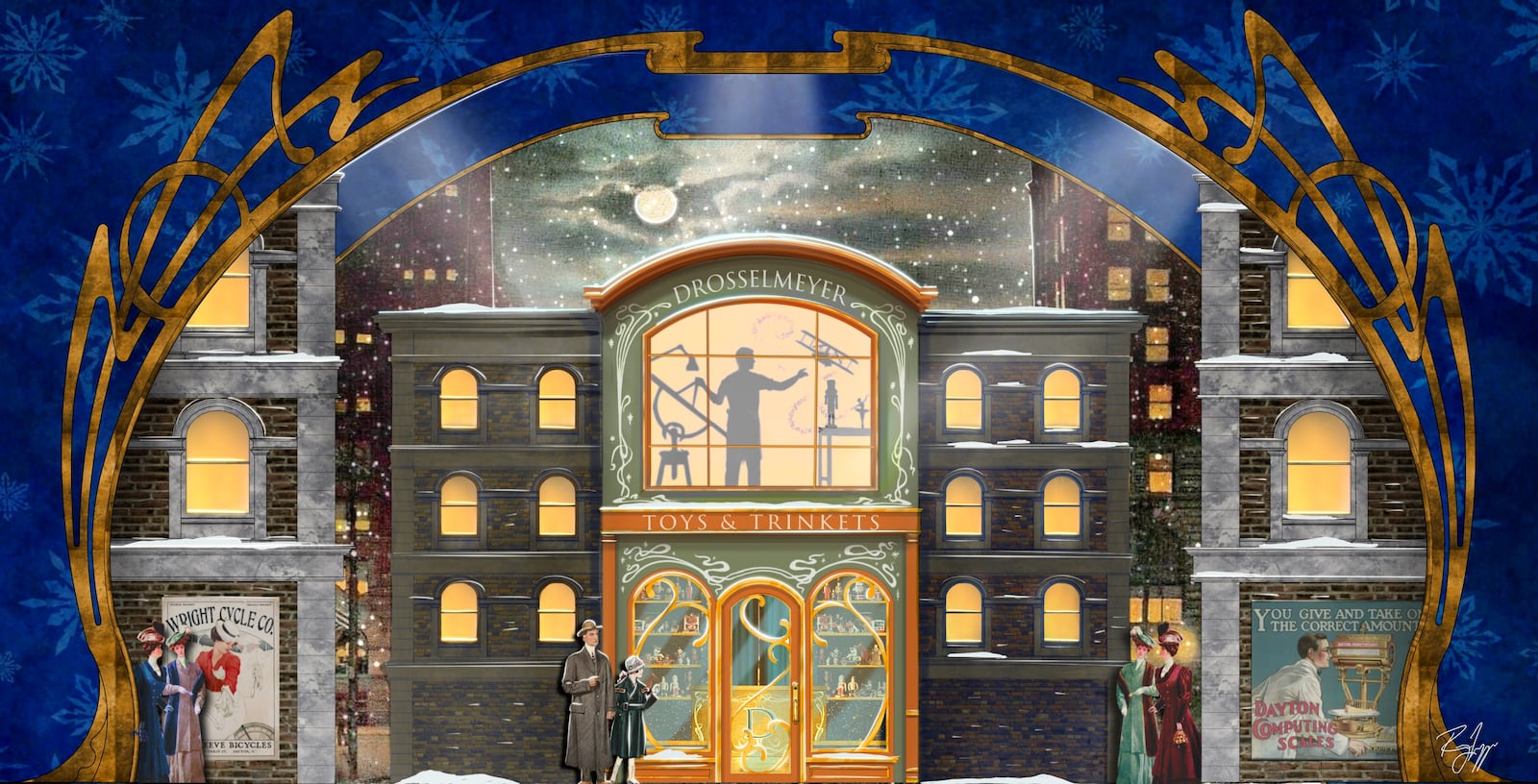 Scenic designer Ray Zupp's concept for Drosselmeyer's Dayton shop in Dayton Ballet's all-new presentation of "The Nutcracker." PHOTO BY RAY ZUPP