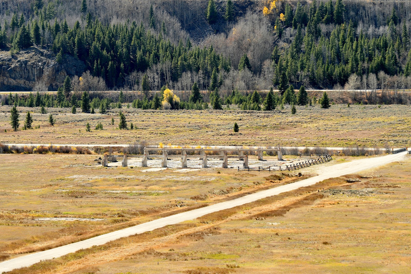 FILE - Camp Hale, with remnants of the deteriorating field house near Vail, Colo., Oct. 11, 2022, where soldiers of the 10th Mountain Division trained in the harsh, wintry conditions of the Rocky Mountains, in preparation for fighting in the Italian Alps during World War II. (AP Photo/Thomas Peipert, File)