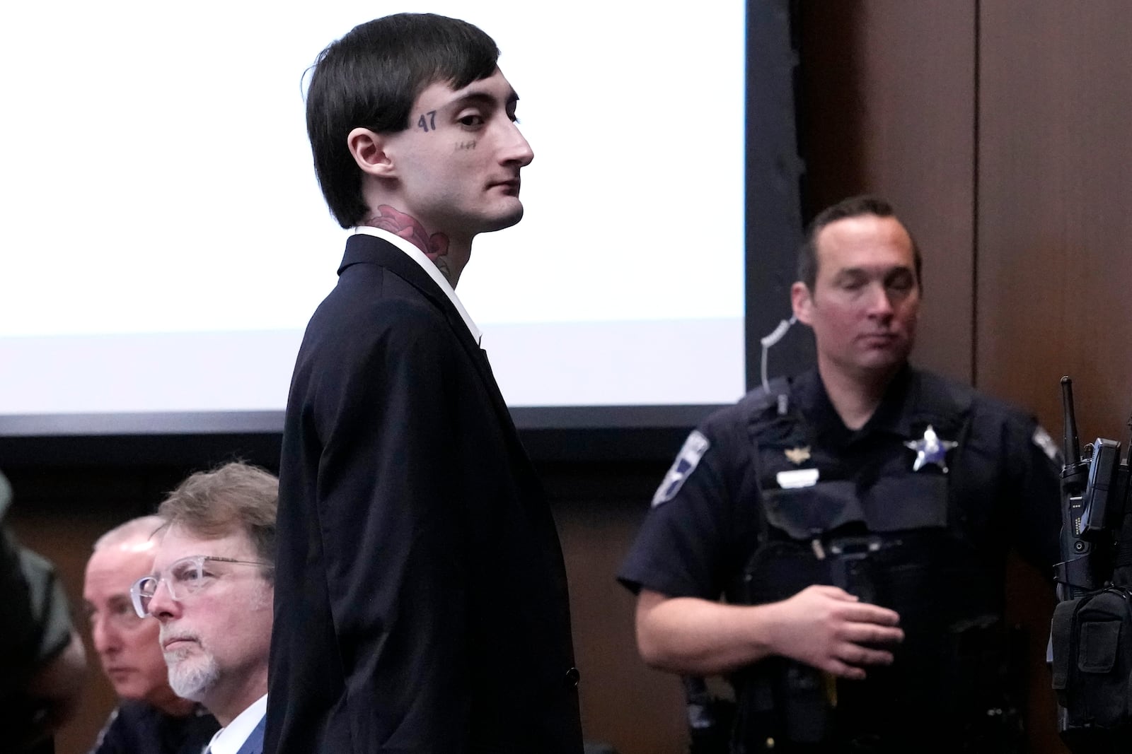 Robert E. Crimo III leaves after pleading guilty in Judge Victoria A. Rossetti's courtroom in Waukegan, Ill., Monday, March 3, 2025. (AP Photo/Nam Y. Huh, Pool)