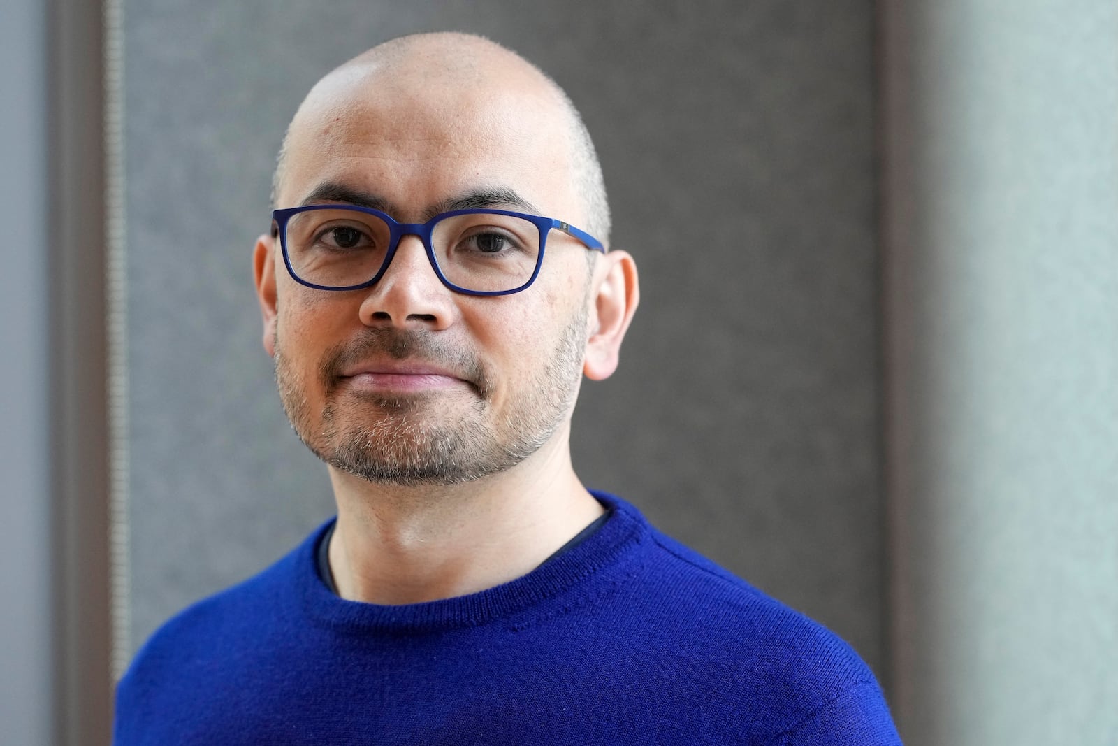 Demis Hassabis, CEO of DeepMind Technologies, the AI division behind Gemini, poses for a photo at the Google DeepMind offices in London, Wednesday, Oct. 9, 2024 after being awarded with the Nobel Prize in Chemistry.(AP Photo/Alastair Grant)