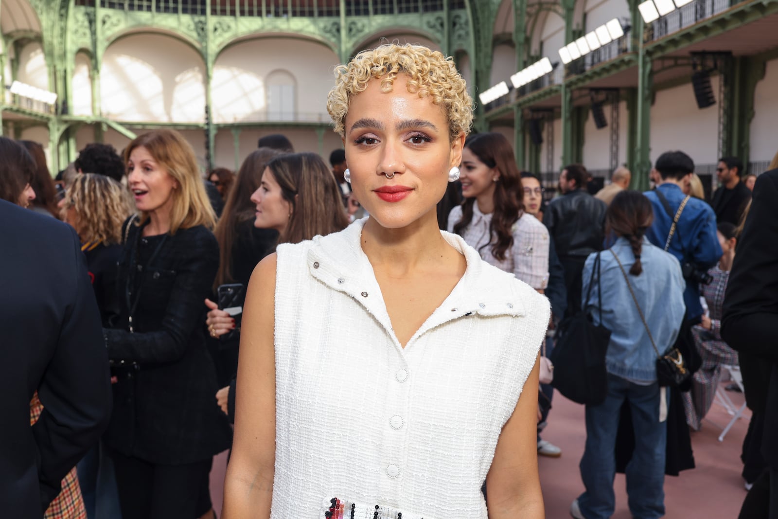 Nathalie Emmanuel attends the Chanel Spring/Summer 2025 collection presented Tuesday, Oct. 1, 2024, in Paris. (Photo by Vianney Le Caer/Invision/AP)