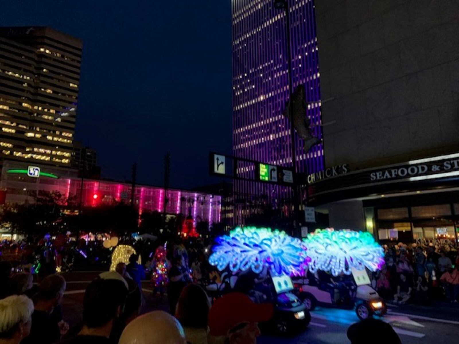 BLINK Cincinnati 2019, a four day light, art and music festival in downtown Cincinnati and across the river in Covington, kicked off Thursday, Oct. 10 with a parade and events and continues through Sunday, Oct. 13. ALEXIS LARSEN/CONTRIBUTED