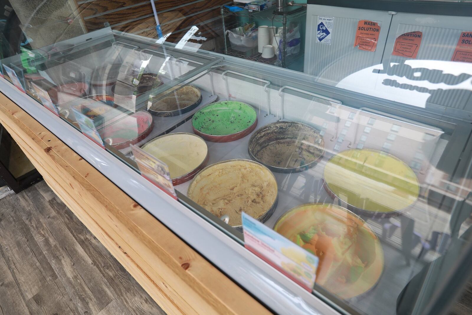 Besides shaved ice, the Snow Cove Shaved Ice Shop also sells hand-dipped Hershey’s ice cream. BILL LACKEY/STAFF