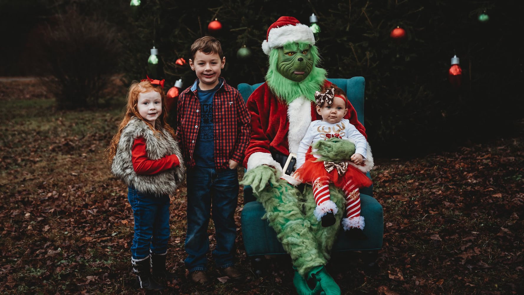 Photos: The Grinch surprises, scares children during photo shoot