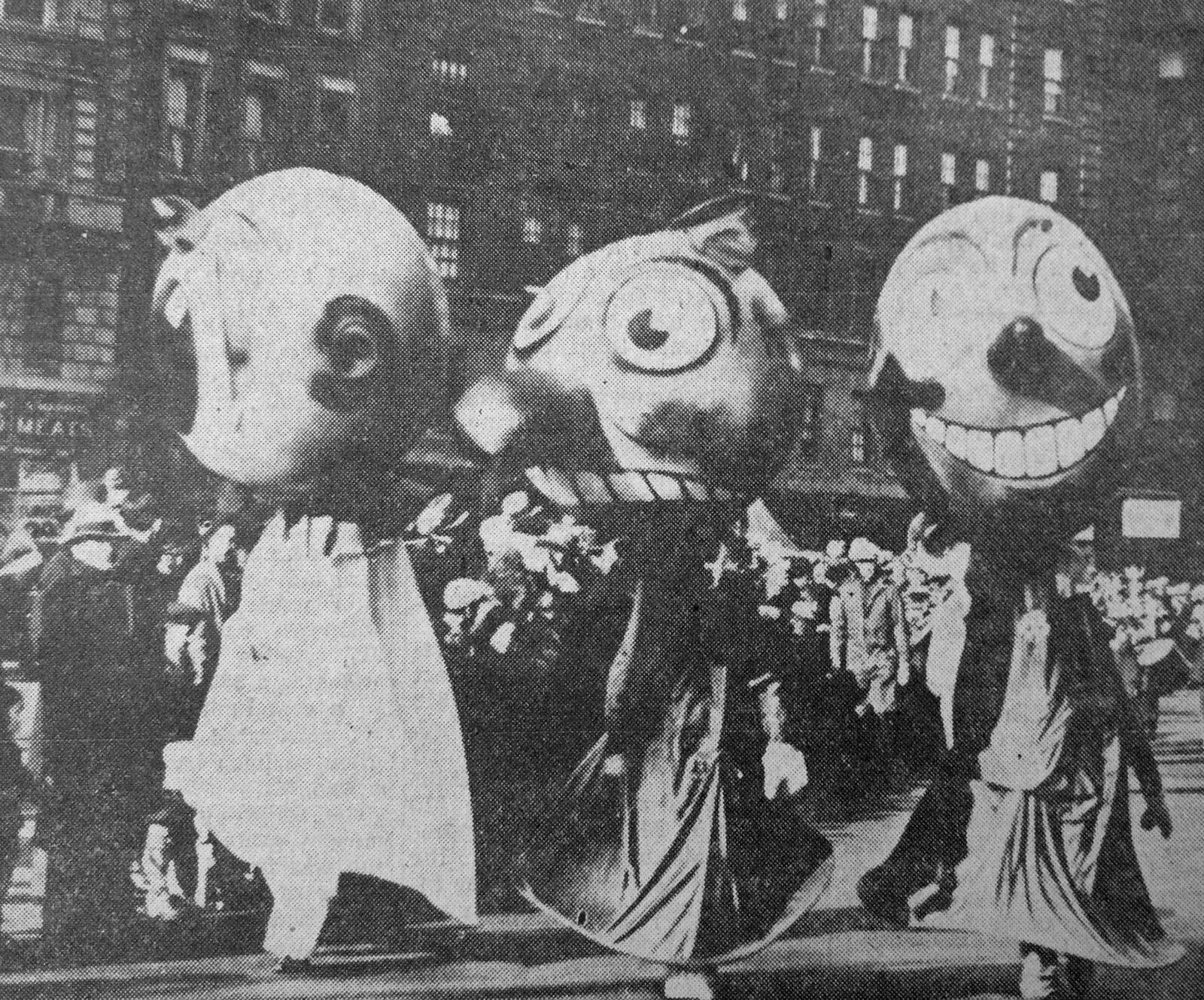 One of 50 parade balloons featured in a two-hour Christmas Balloon Parade in downtown Springfield after Thanksgiving in 1947. CLARK COUNTY HISTORICAL SOCIETY AT THE HERITAGE CENTER