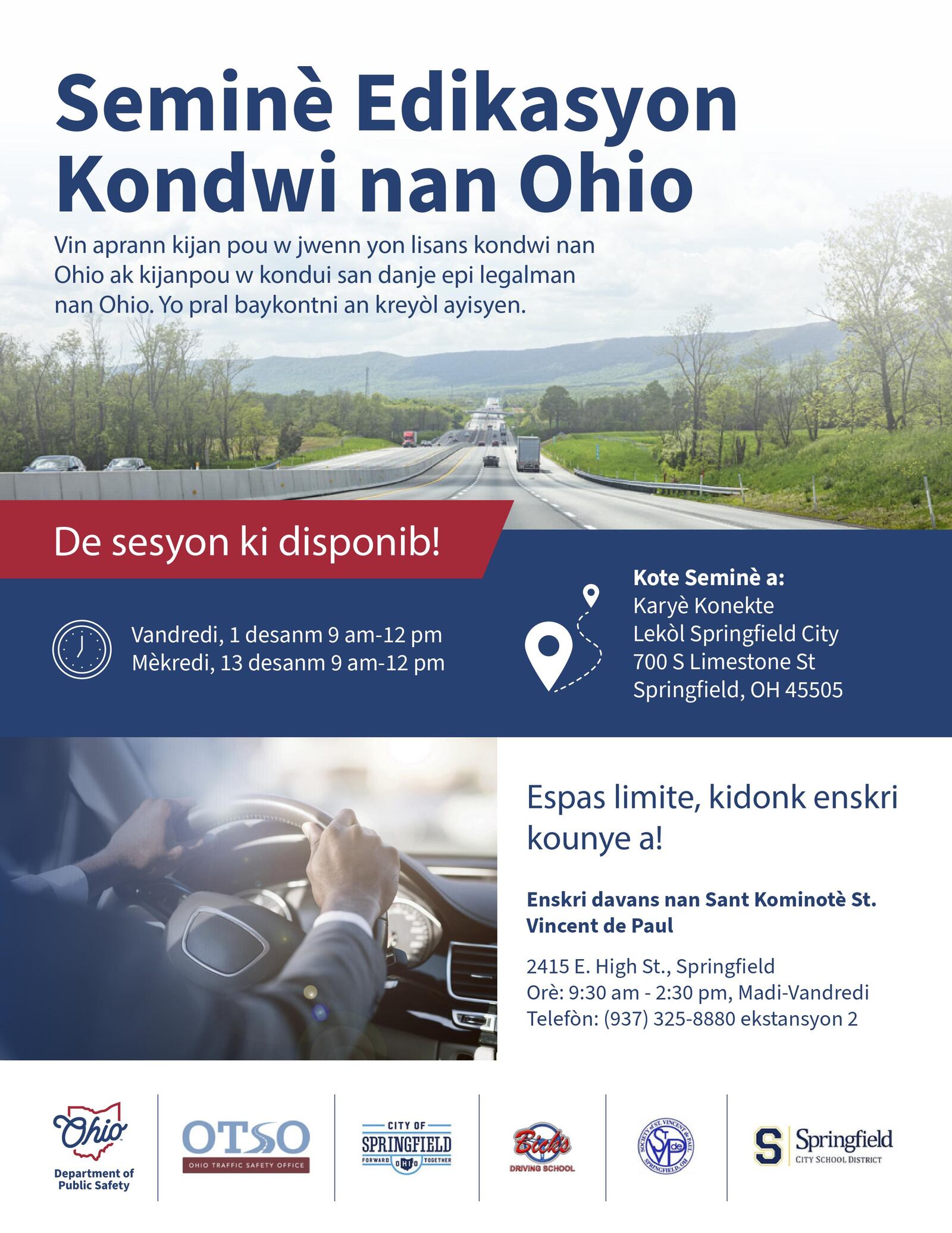 A flyer for the upcoming Haitian Creole driving education classes. CONTRIBUTED.