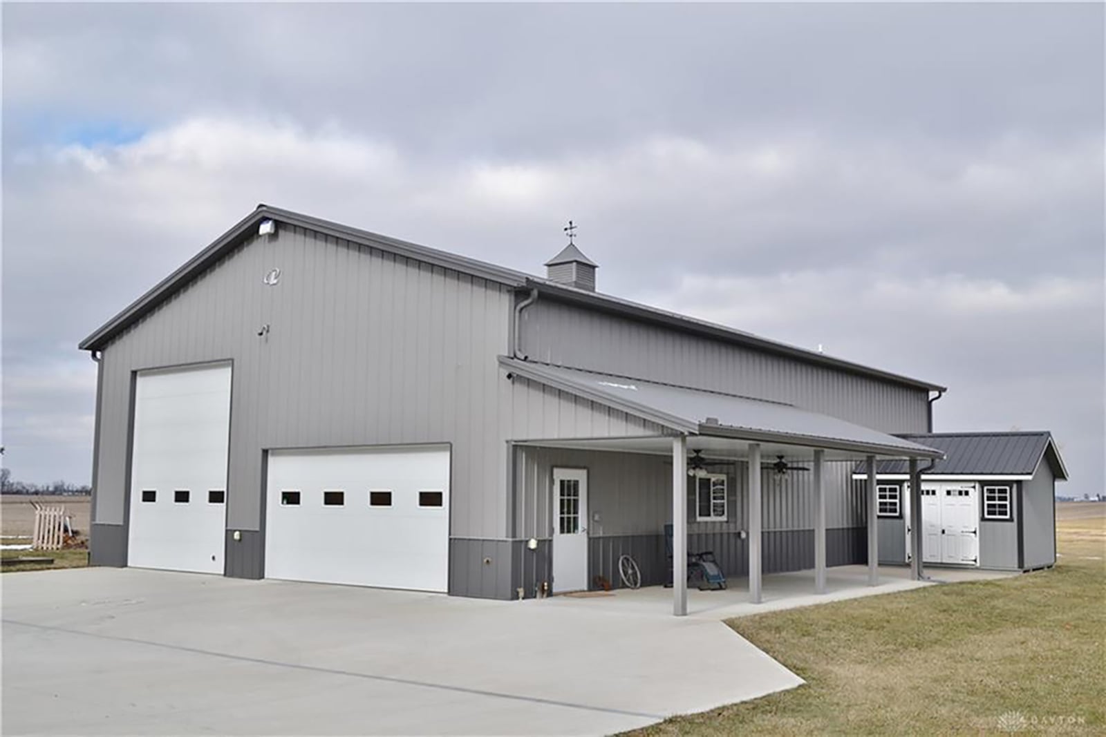 Behind the home is a new six-car, detached, 40-by-64-foot garage/barn with floor heating system, epoxy floor coating, 200-amp electric, 16-foot ceilings and a 14-foot oversized door.  CONTRIBUTED PHOTO