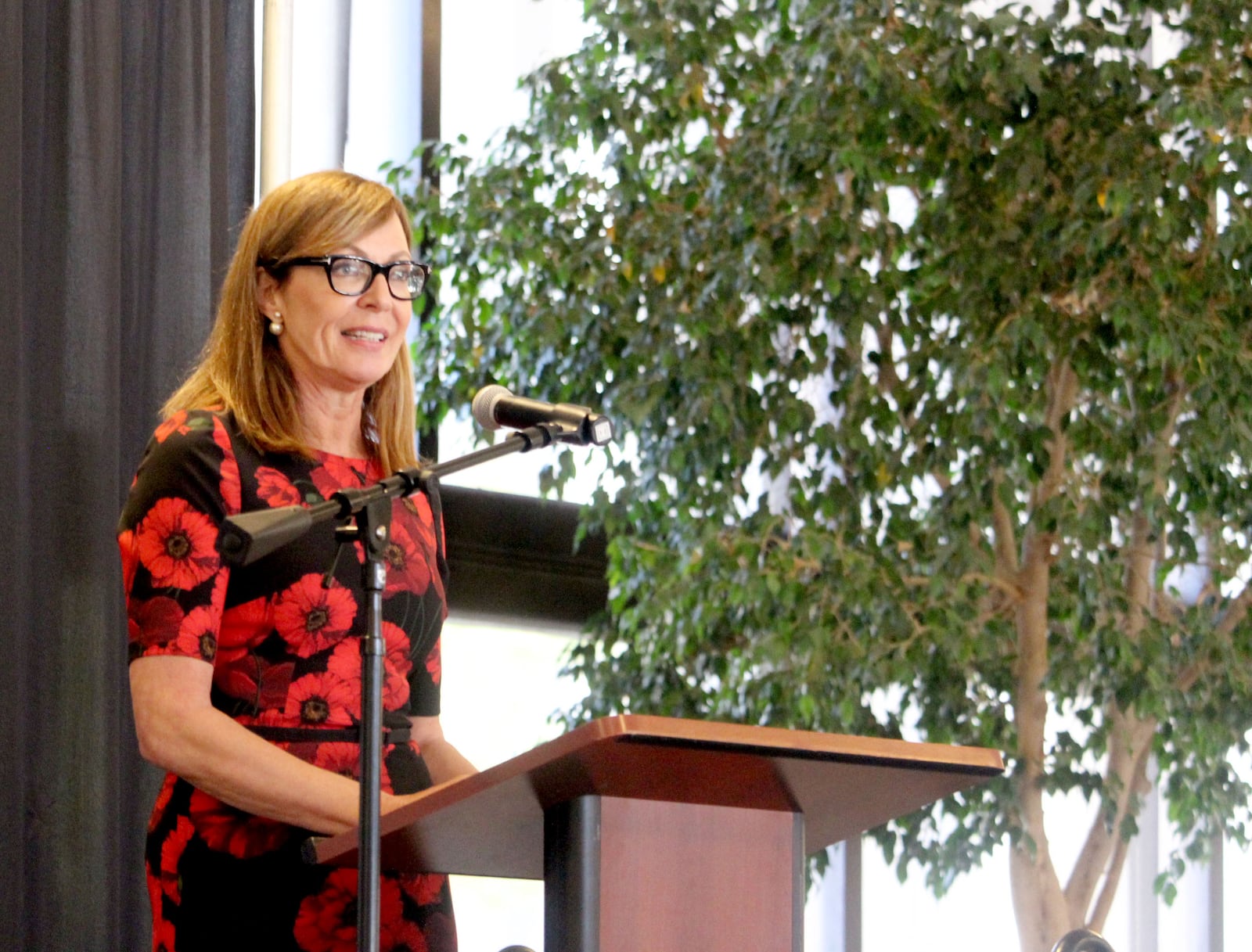 The 2017 Dayton Area Walk of Fame induction ceremony at Sinclair Community College. 2017 inductee and Seven-time Emmy winner Allison Janney is pictured.