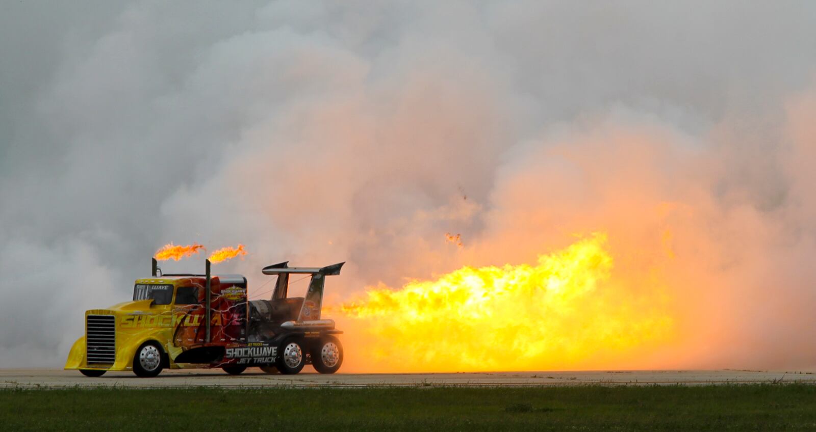 The Shockwave Jet Truck, seen in this 2014 file photo, will return to the Vectren Dayton Air Show next June. GREG LYNCH / STAFF