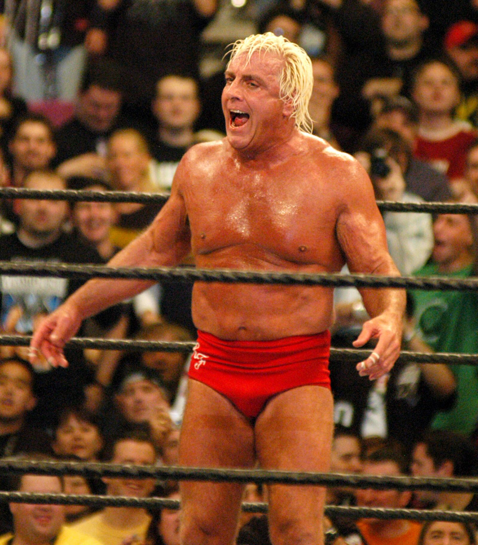 Ric Flair during WrestleMania XX at Madison Square Garden in New York in 2004.