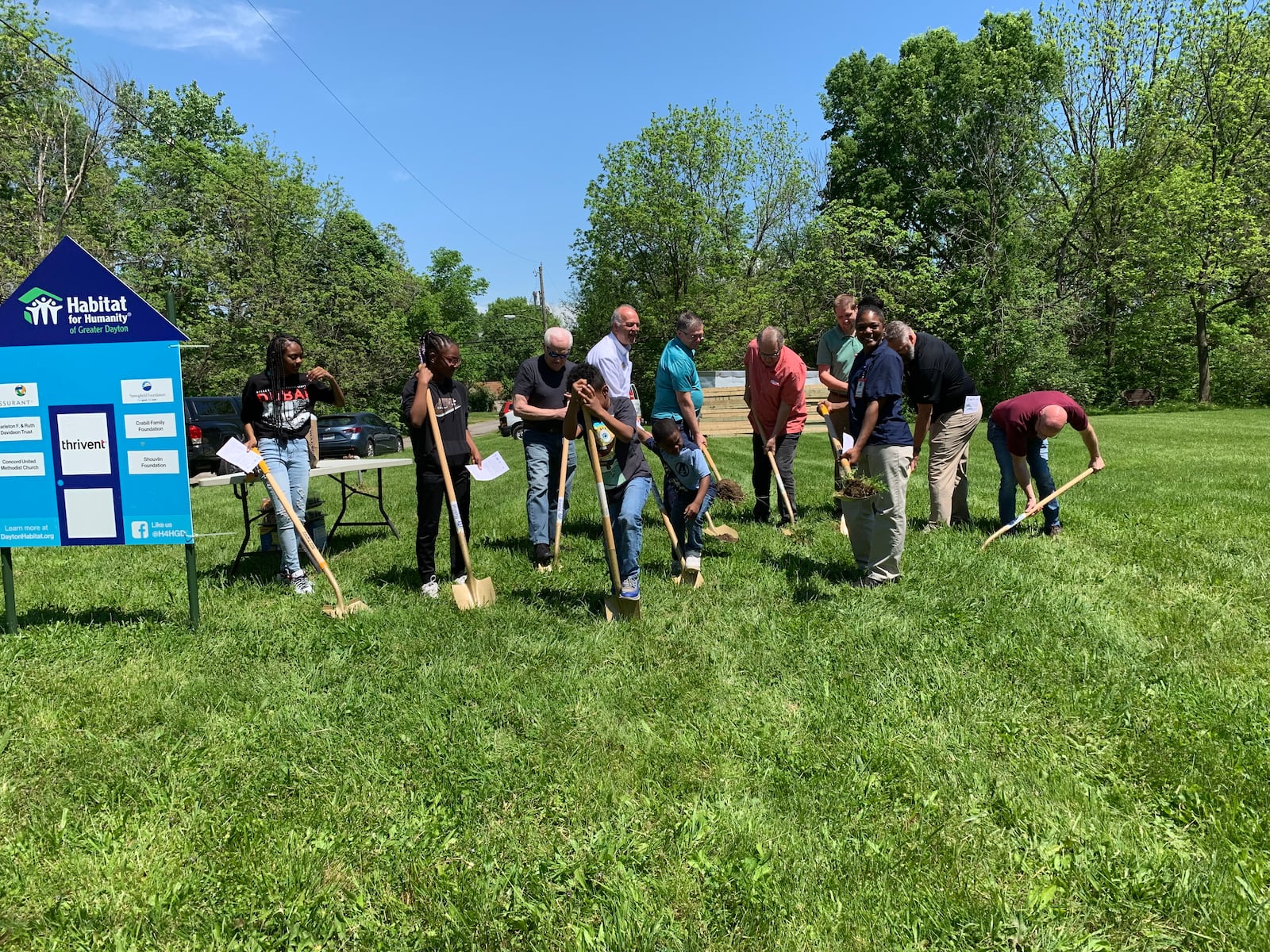 A groundbreaking ceremony was held for Habitat for Humanity of Greater Dayton’s first Clark County home that will be for Katara Wood and her four children at 1122 W. Perrin Ave. in Springfield. Brooke Spurlock/Staff