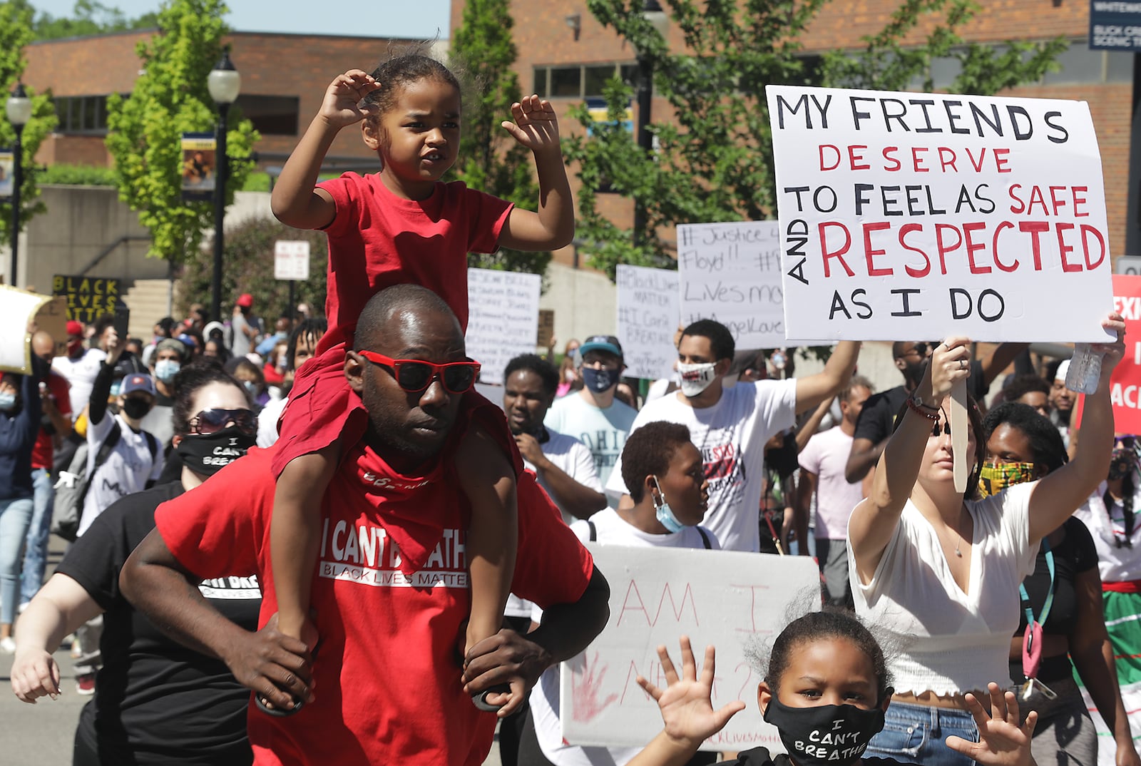 Hundreds of demonstrators marched through the streets of Springfield in the end of May to protest racial injustices occurring in the country. BILL LACKEY/STAFF