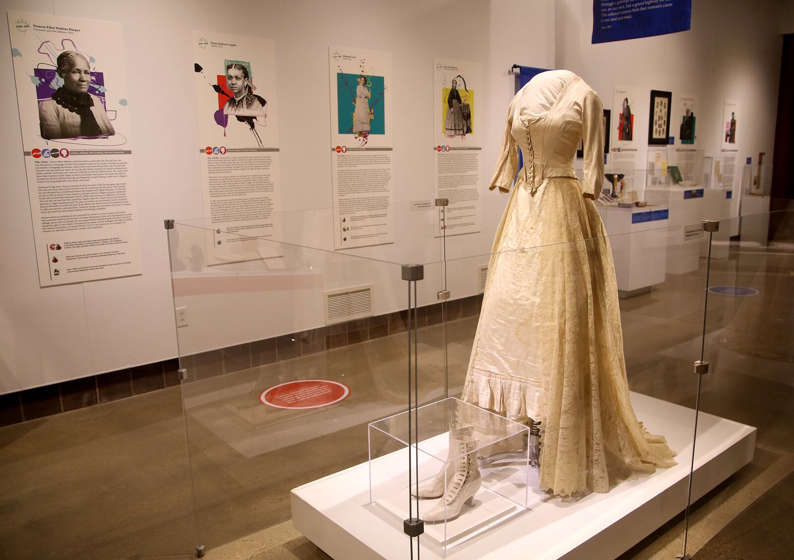 "Queens of the Heartland" is on display at the National Afro-American Museum and Cultural Center. The exhibition looks at 30 innovative Ohio Black women who influenced arts, literature, education, science and politics. LISA POWELL / STAFF